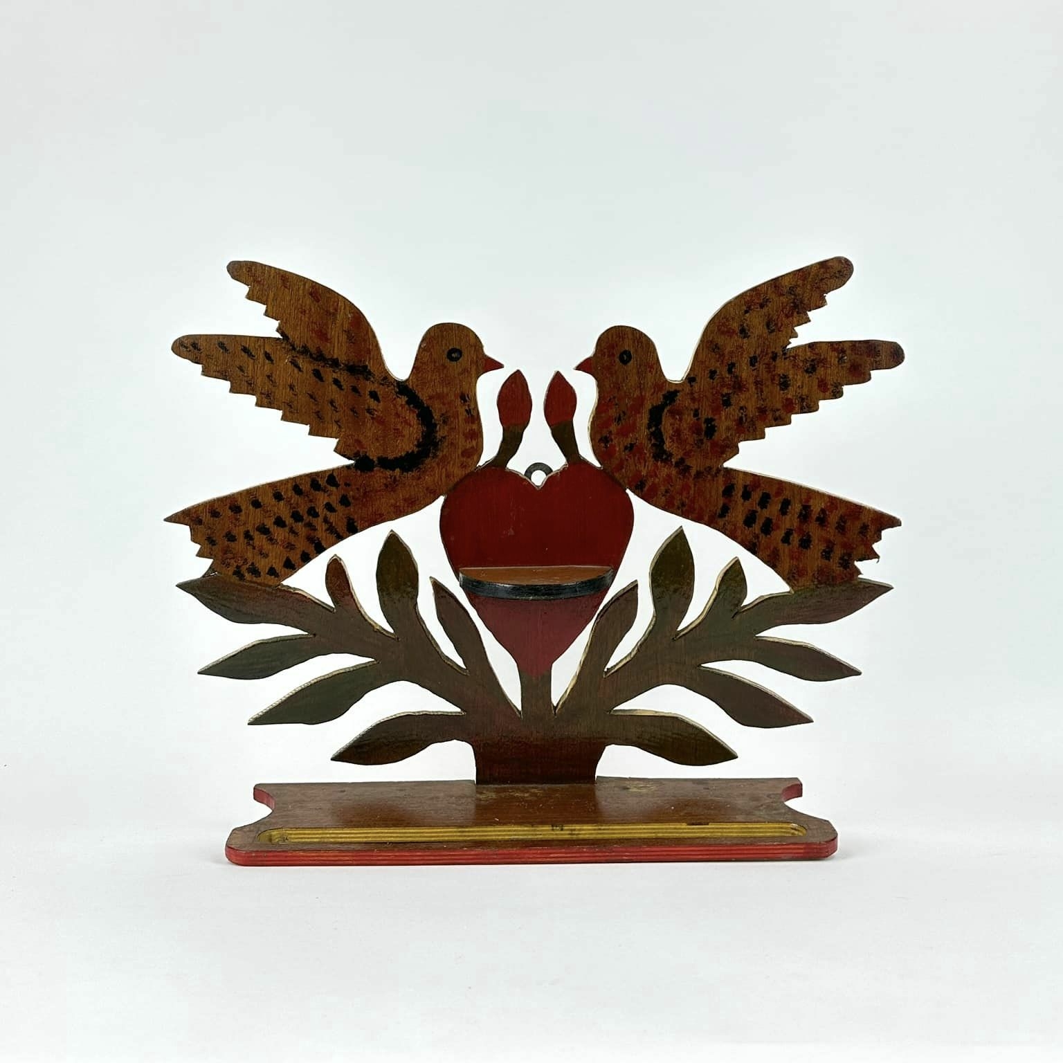 Декоративна поличка Пташки етно дерево вінтаж