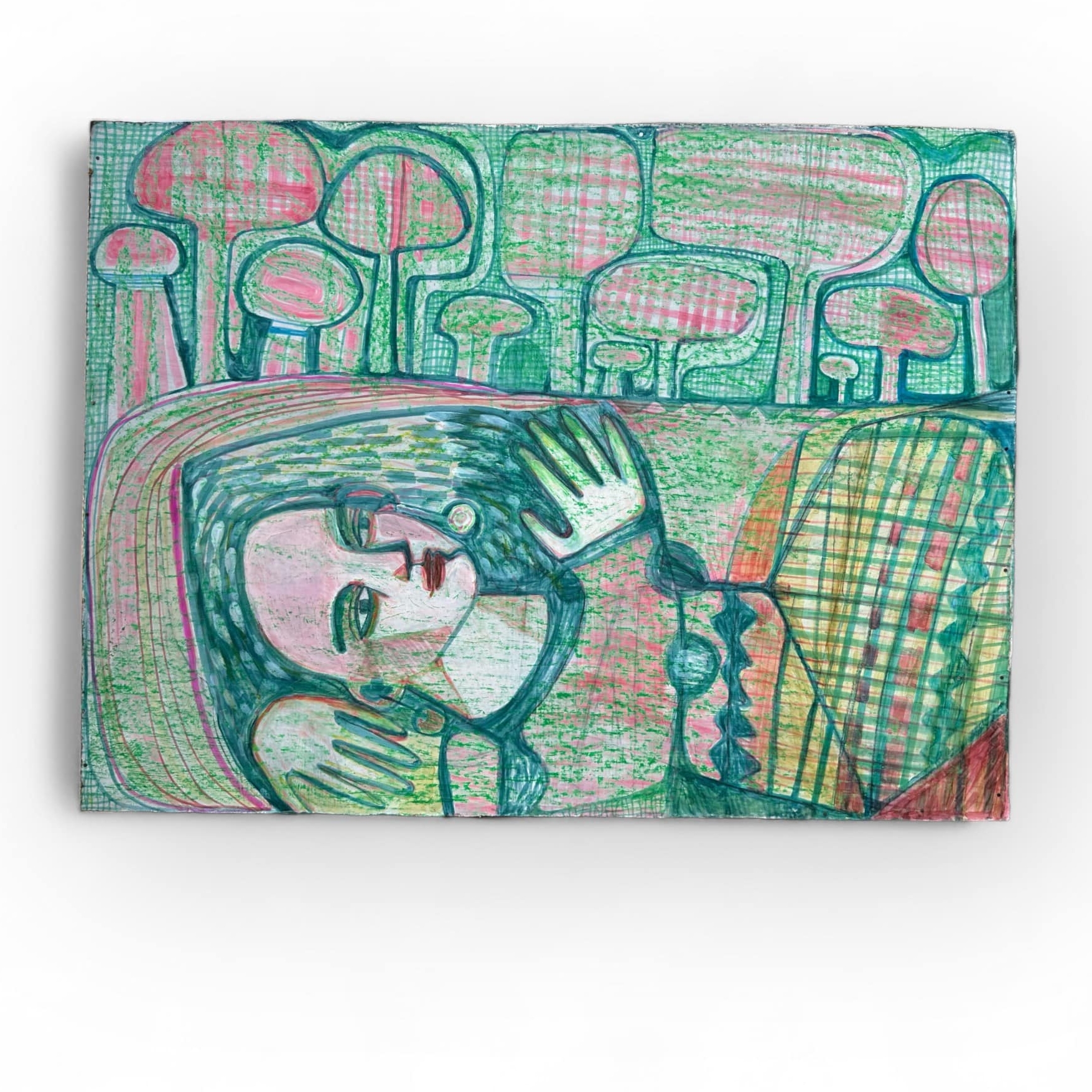 Графіка "Відпочинок під деревами" на підрамнику AR-1057