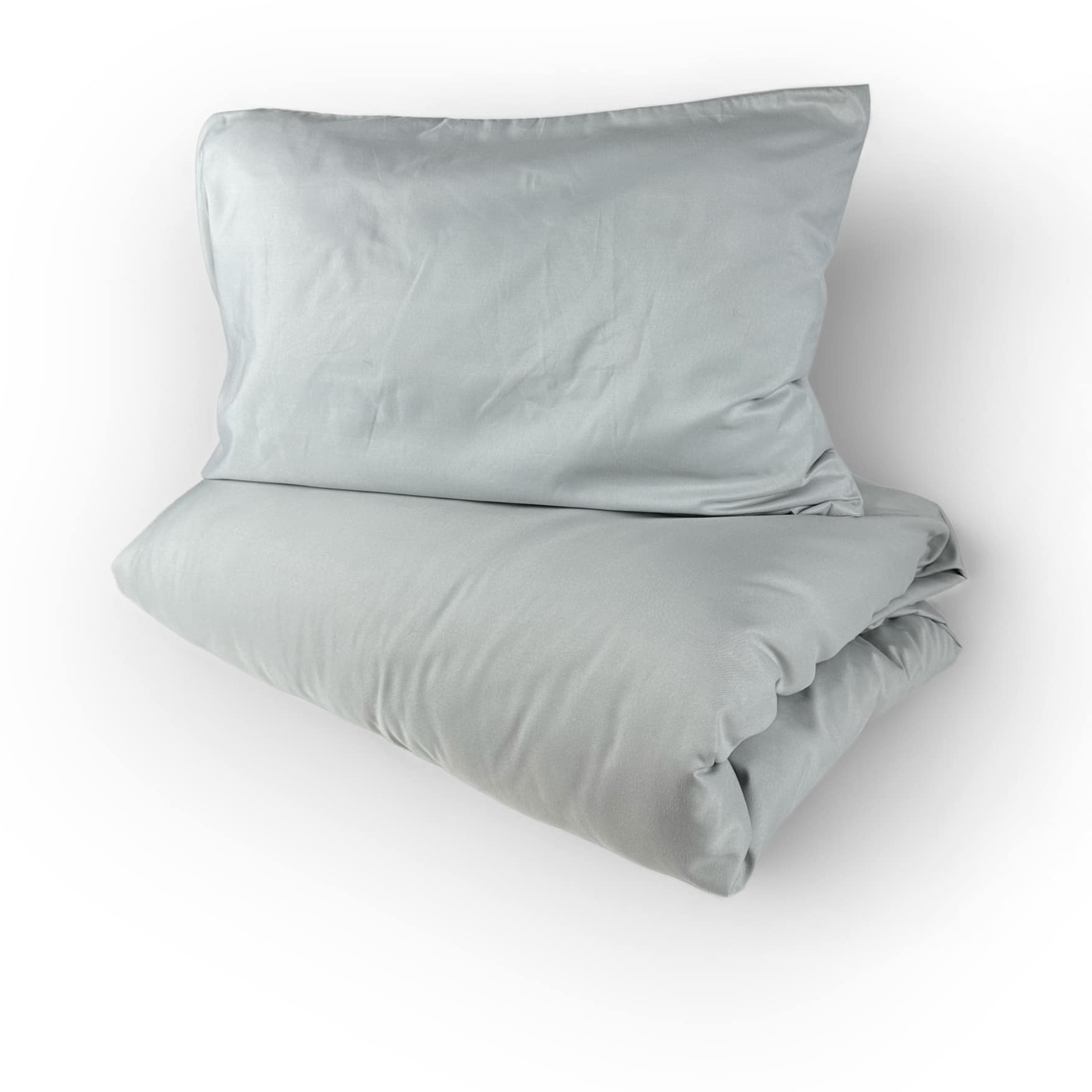 Комплект постільної білизни 1-спальний (наволочка/півковдра/простирадло) св-сірий бавовна BL-009