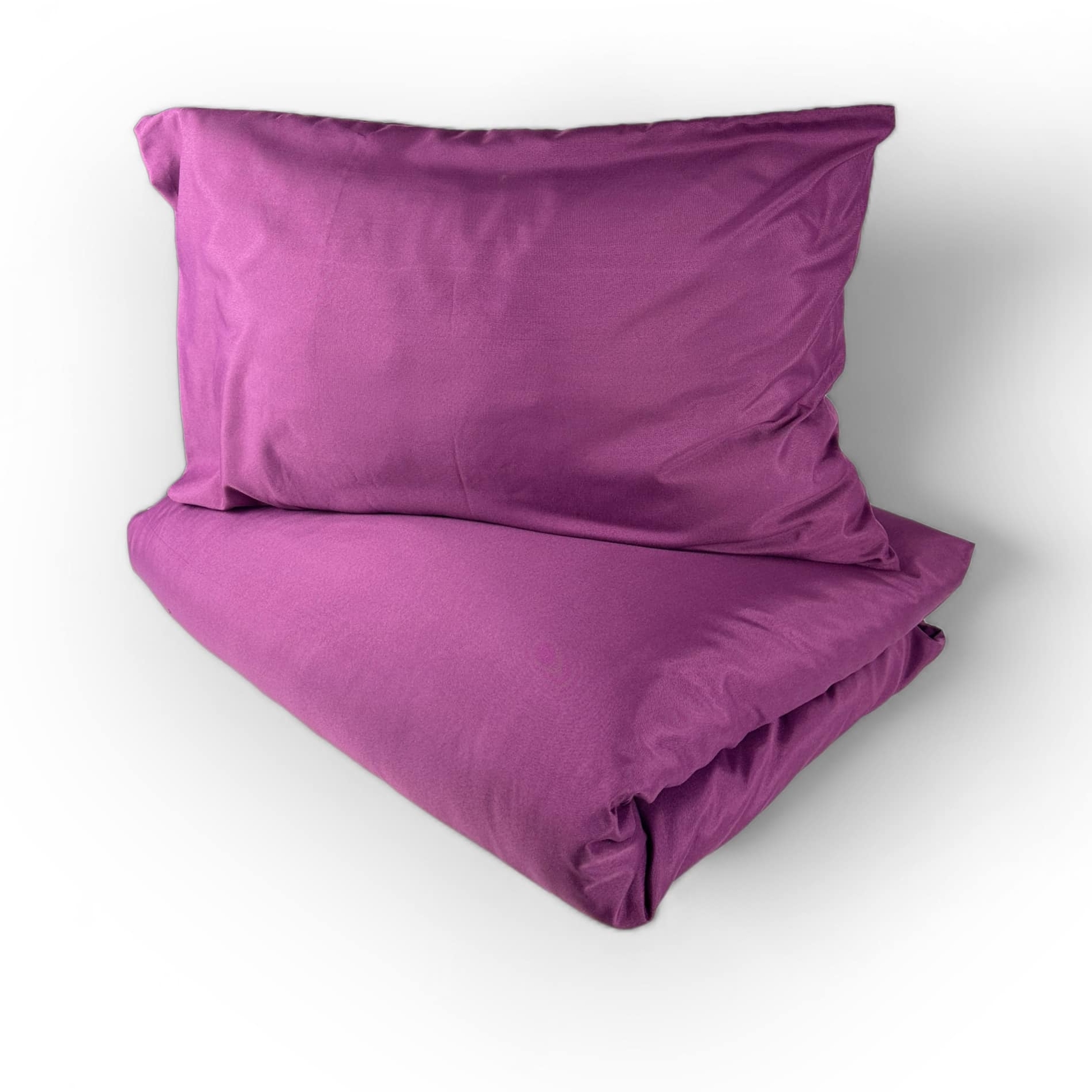 Комплект постільної білизни 2-спальний (2 наволочки / простирадло / 2 підковдри) буряковий сатин бавовна BL-014