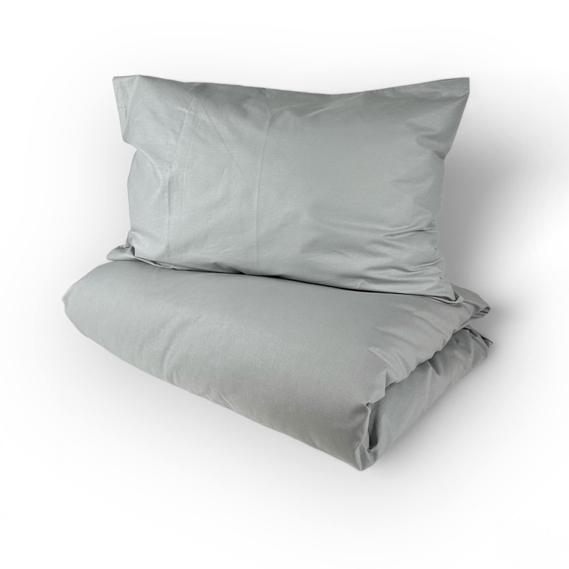 Комплект постільної білизни 1-спальний (наволочка/півковдра/простирадло) сірий бавовна BL-018