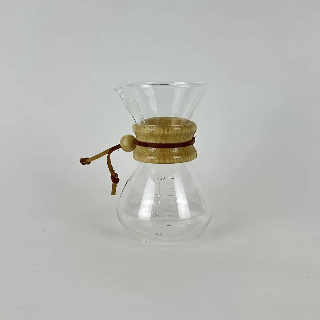 Пуровер для кави скло/дерево KT-058