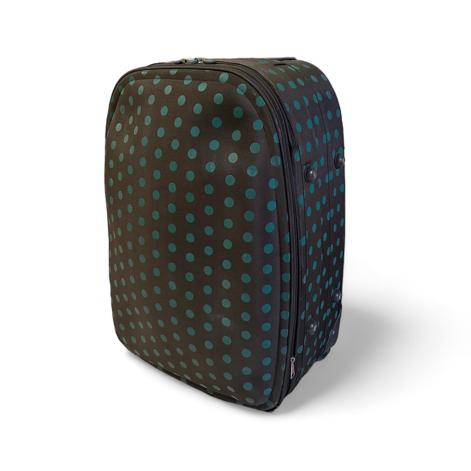 Валіза в горох текстиль ML-039