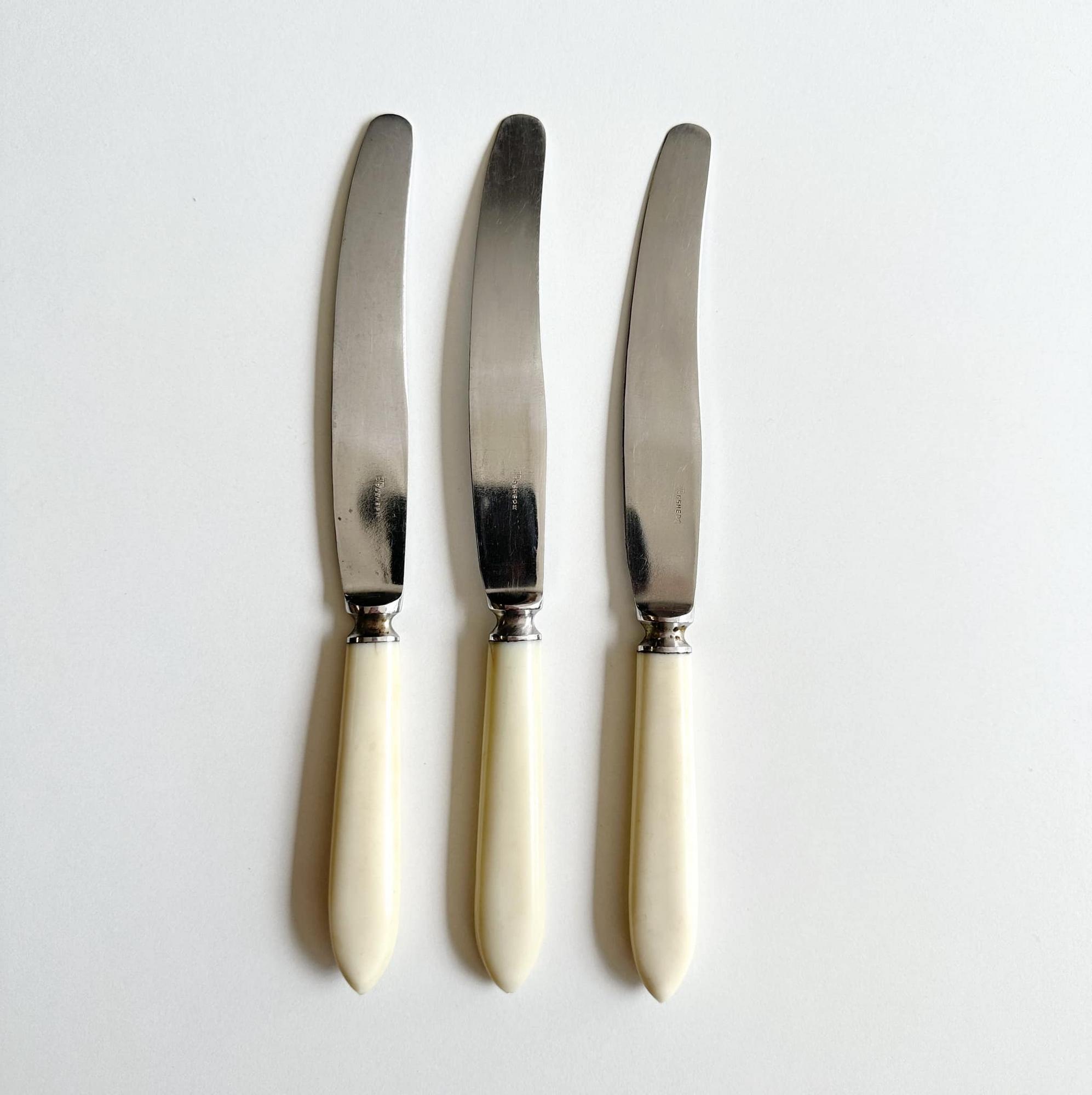 Ніж столовий нерж/кістяна ручка вінтаж KL-034