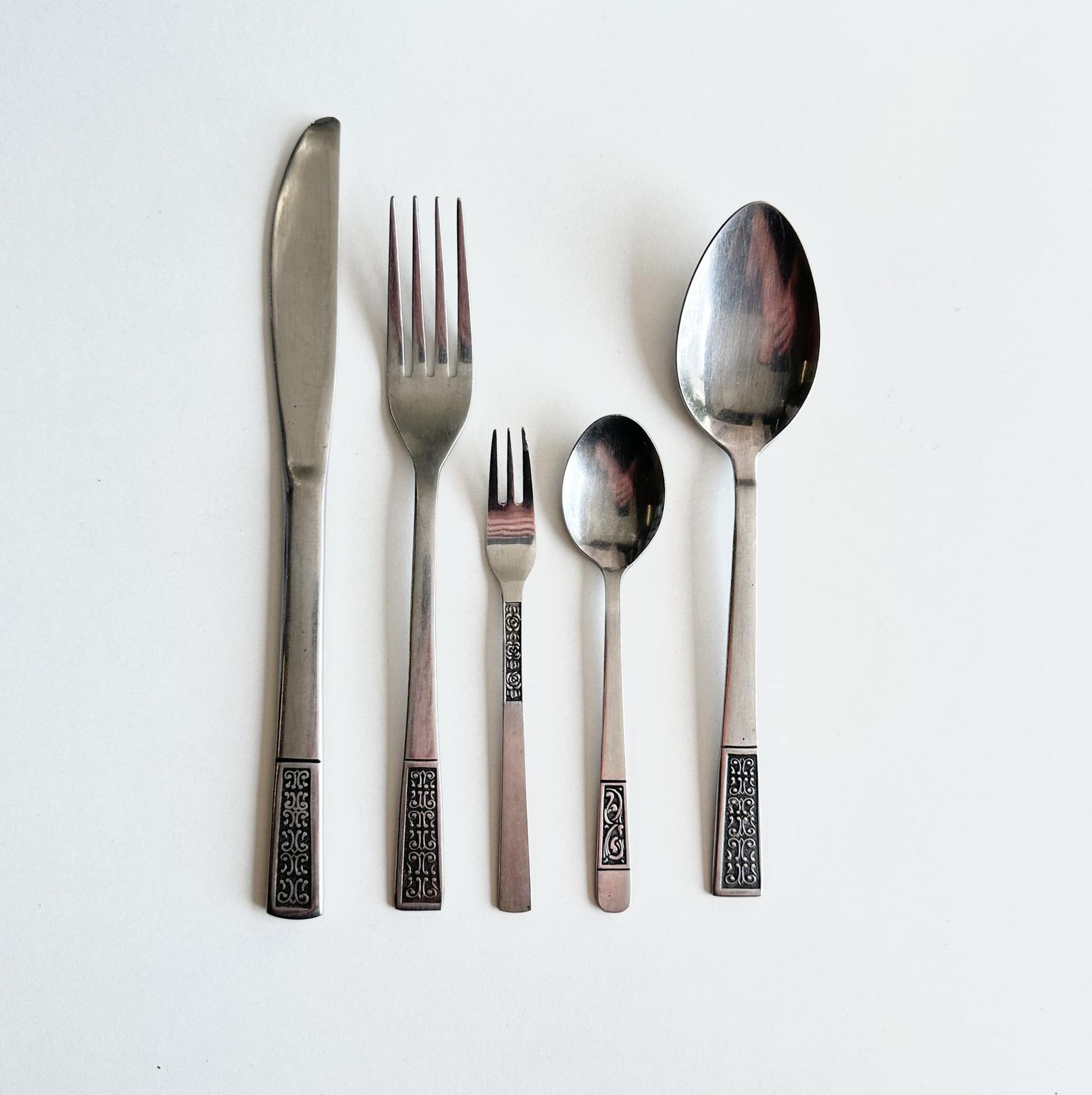 Столові прибори орнамент нерж вінтаж KL-044