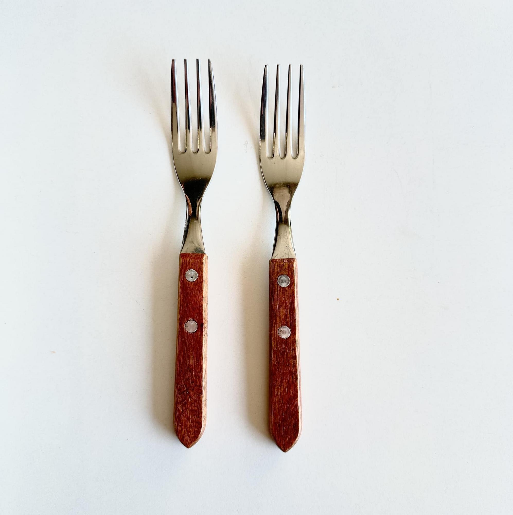 Вилка нерж/ручка дерево KL-083