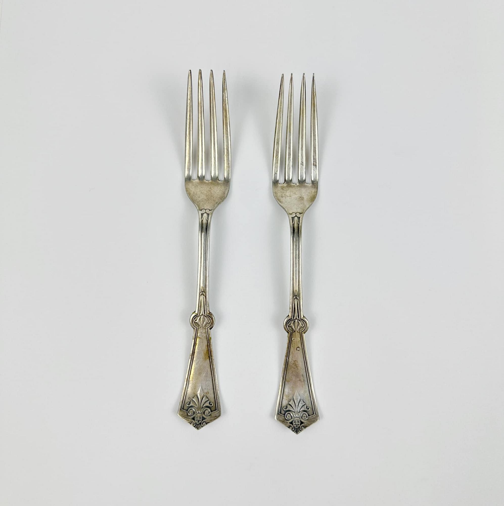 Вилка вікторіанський стиль столове срібло вінтаж KL-096