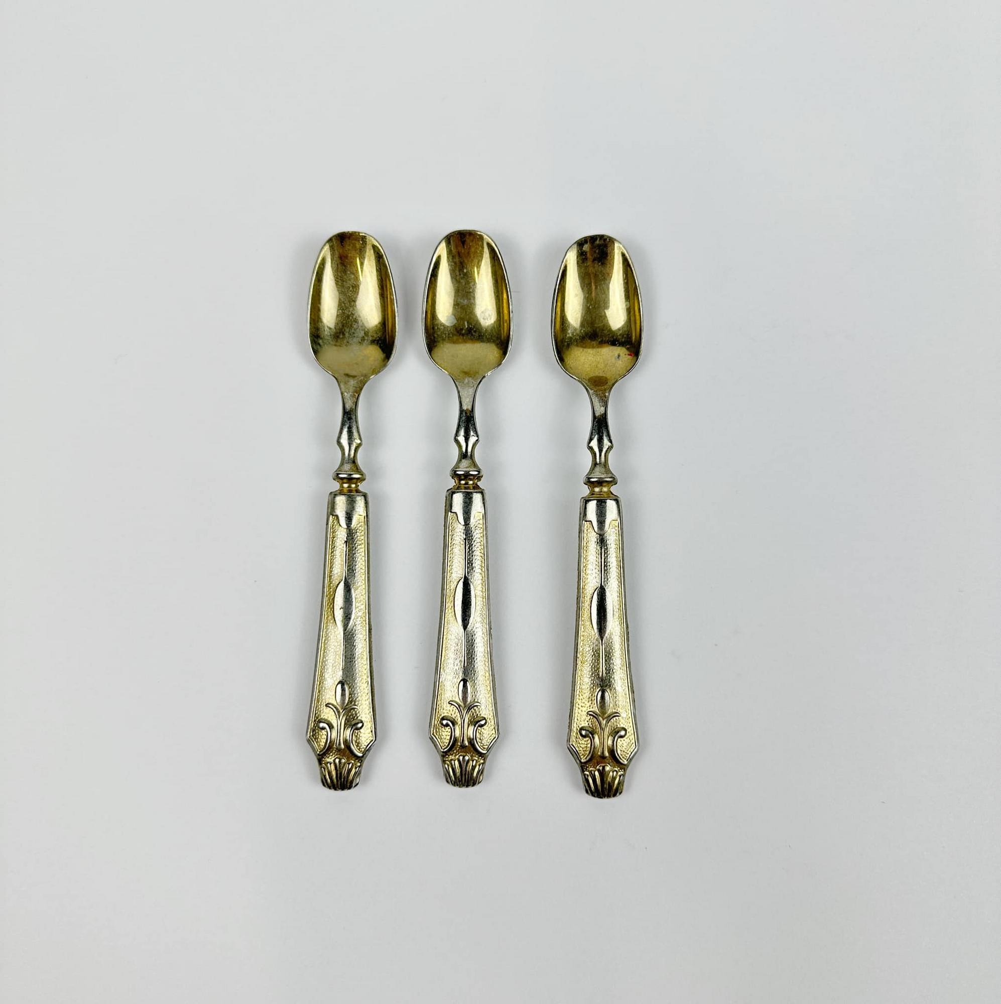 Ложка чайна золото з потертостями вінтаж KL-097