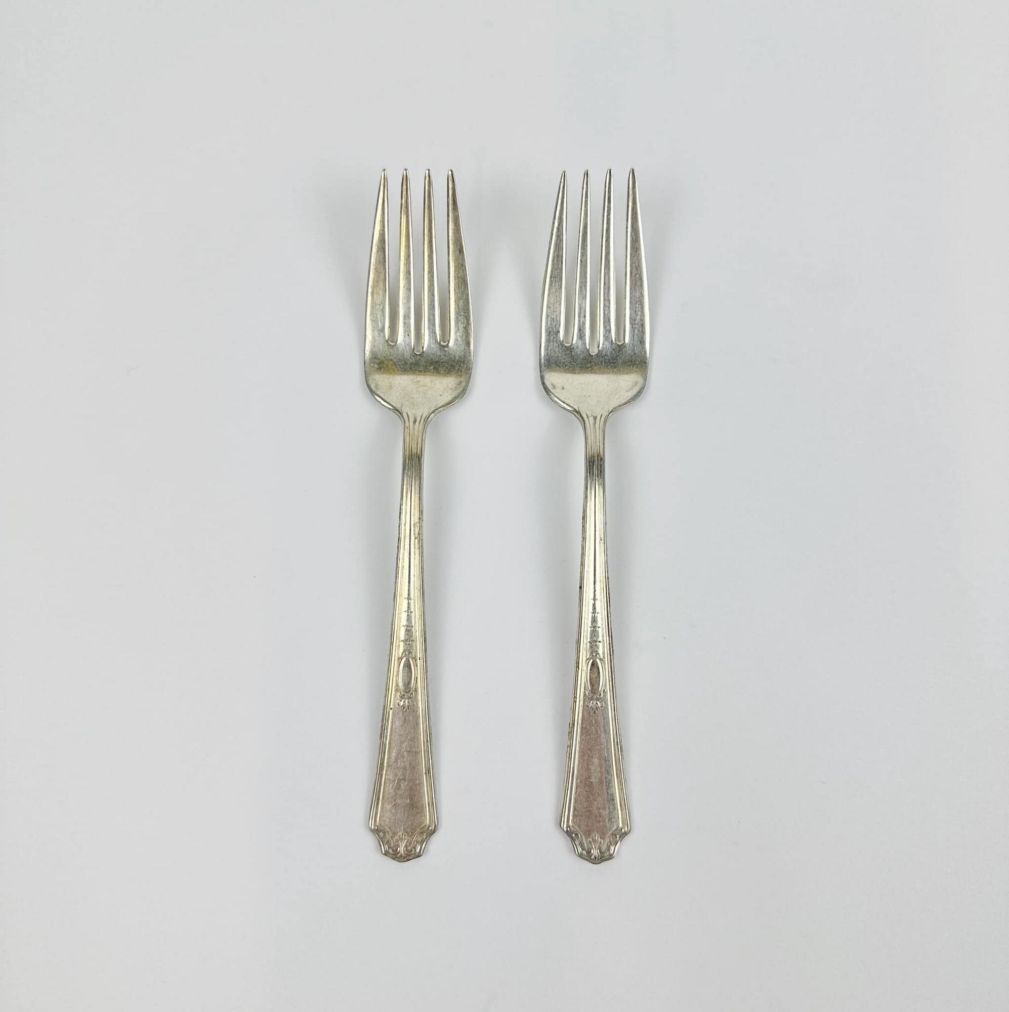 Вилка вікторіанський стиль столове срібло вінтаж KL-098