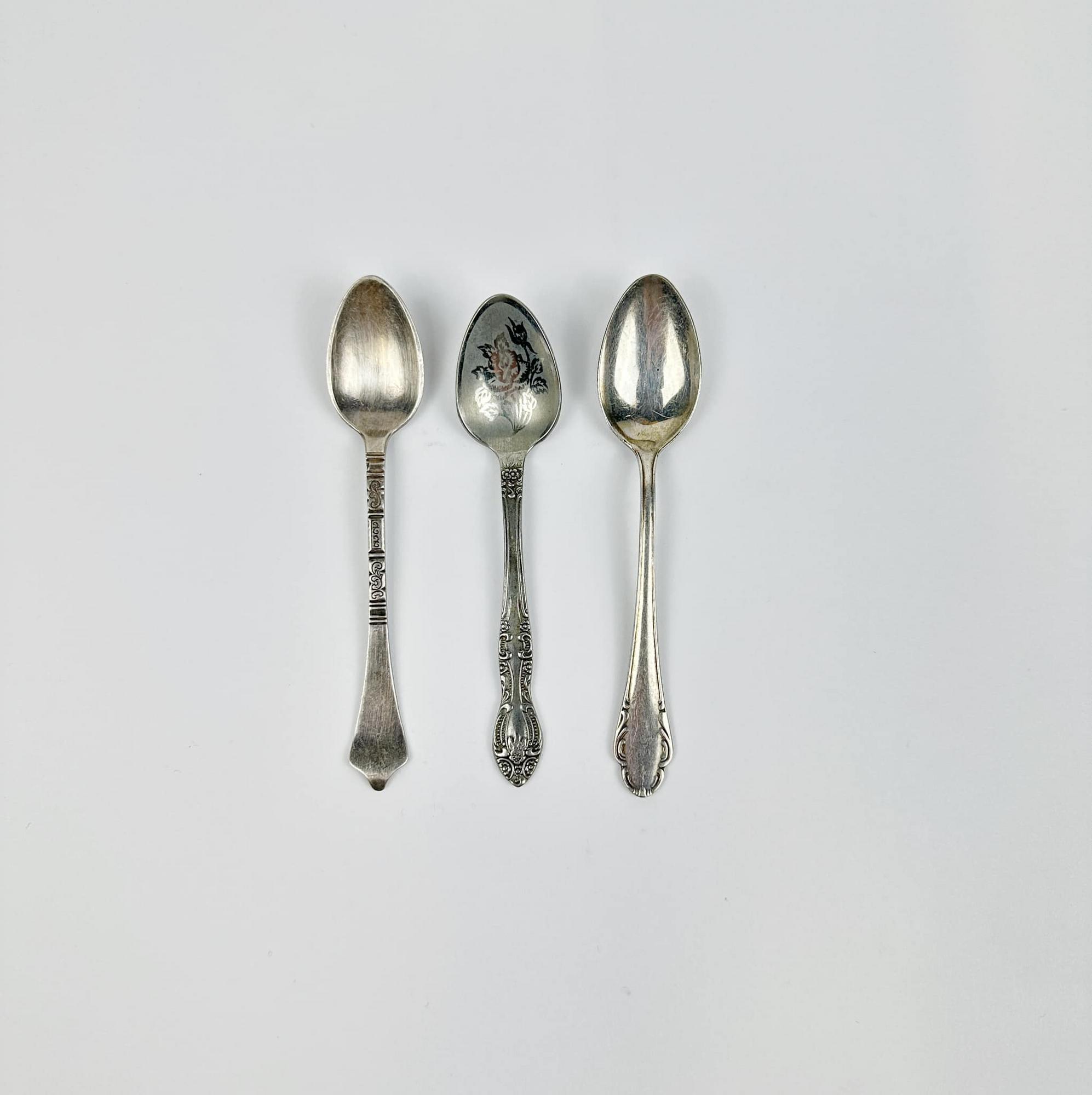 Ложка чайна столове срібло вінтаж KL-121