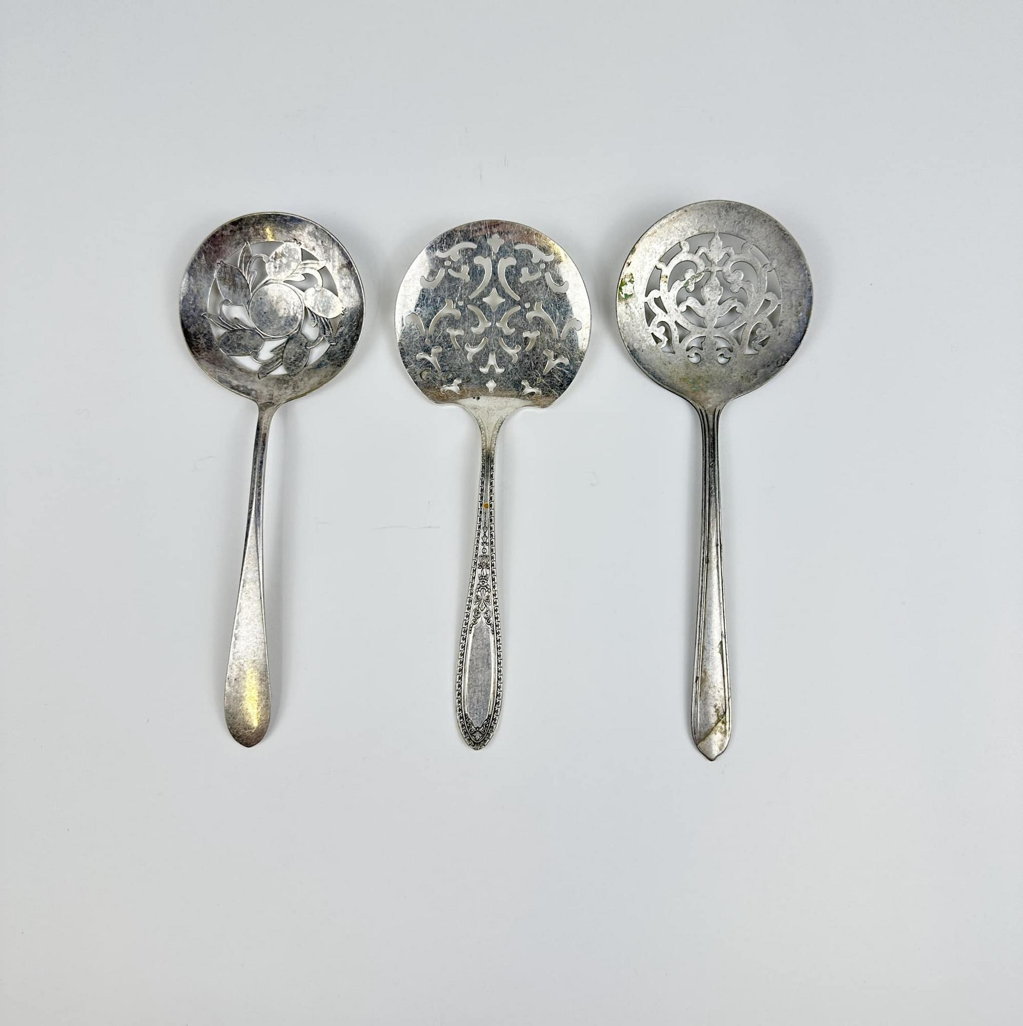 Ложка сервірувальна для компоту/маринадів столове срібло вінтаж KL-131