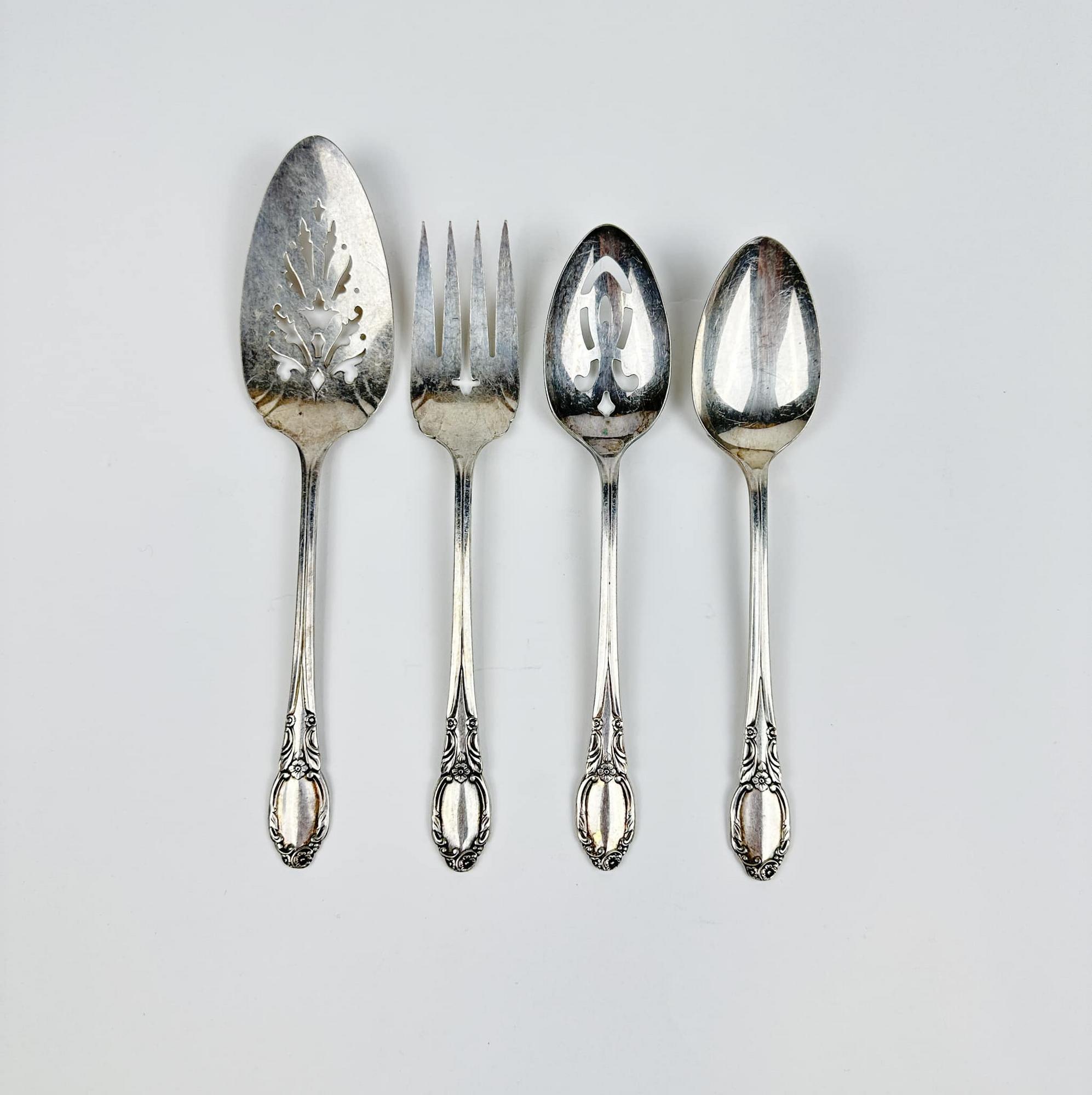 Сервірувальні прибори столове срібло вінтаж KL-136