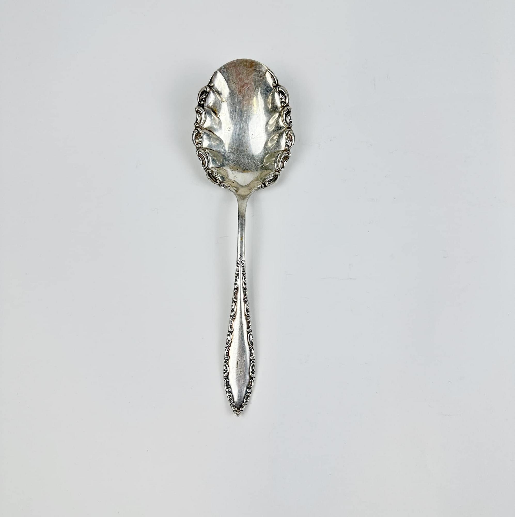 Сервірувальна ложка для ягід столове срібло вінтаж KL-140