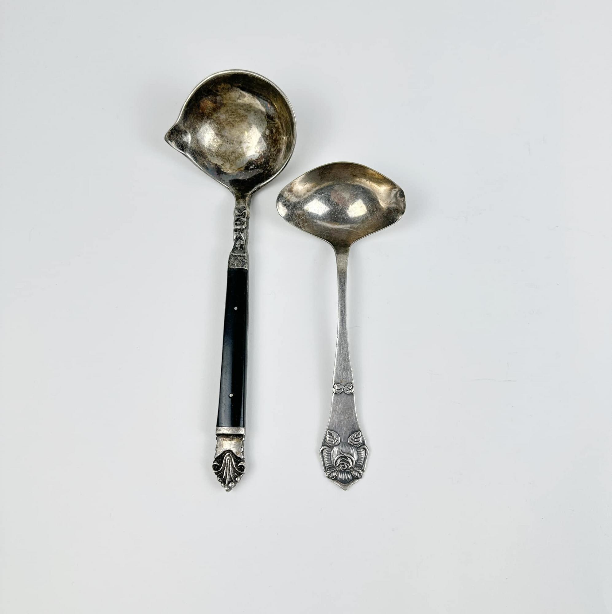 Черпачок для соусу столове срібло/мельхіор вінтаж KL-141