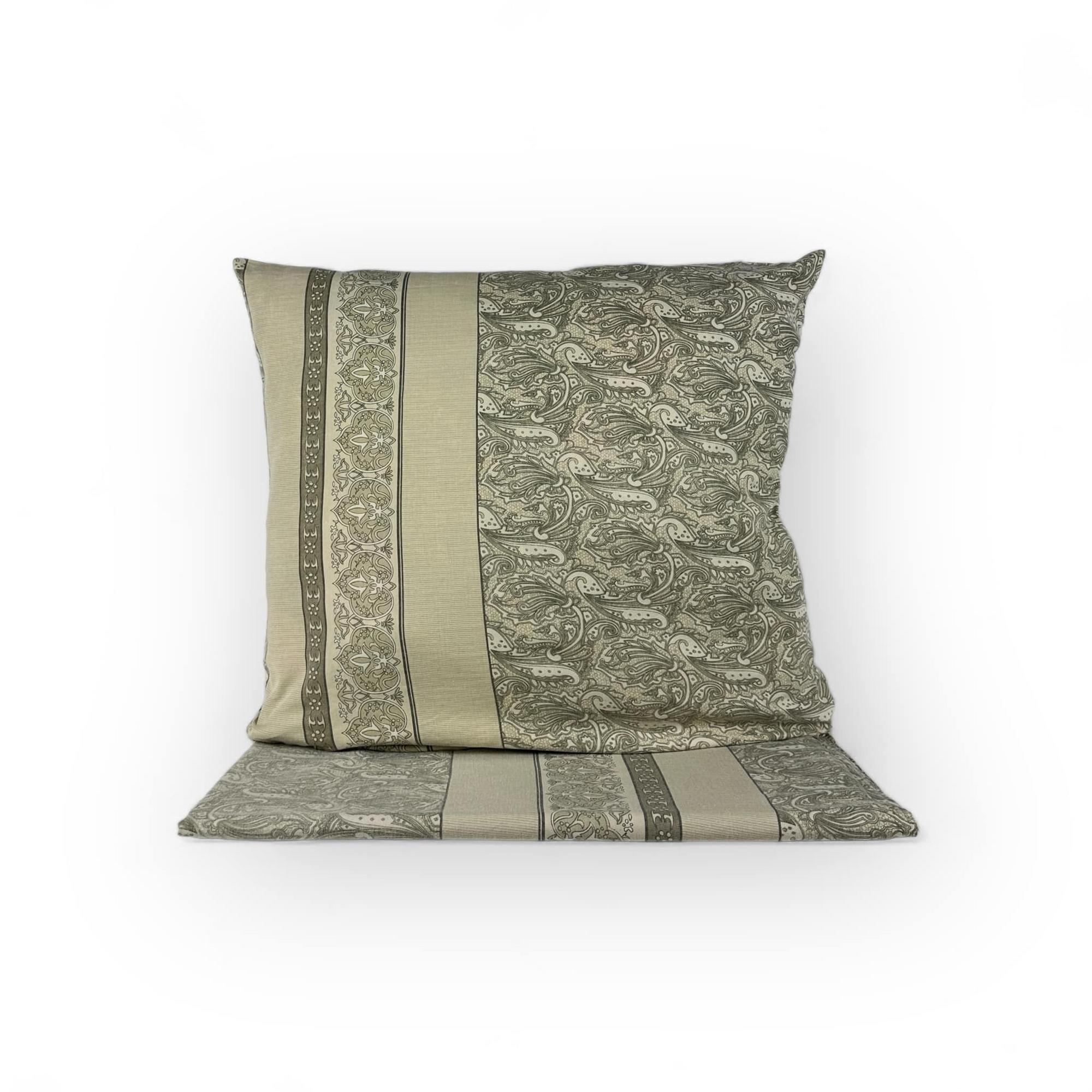 Наволочка / Простирадло візерунок Пейслі беж бавовна BL-029