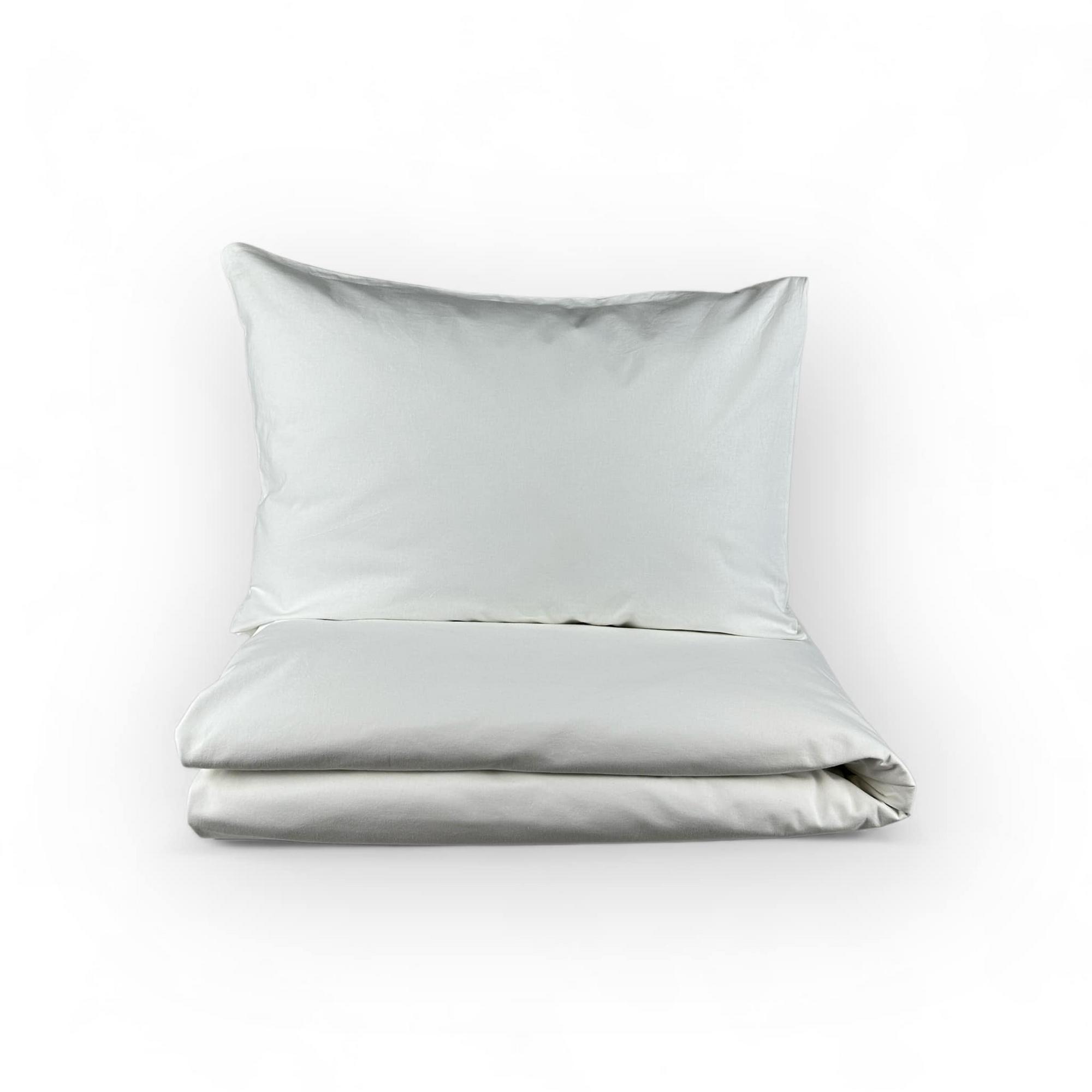 Комплект постільної білизни 2-спальний (2 наволочки / підковдра / простирадло) білий сатин бавовна BL-040