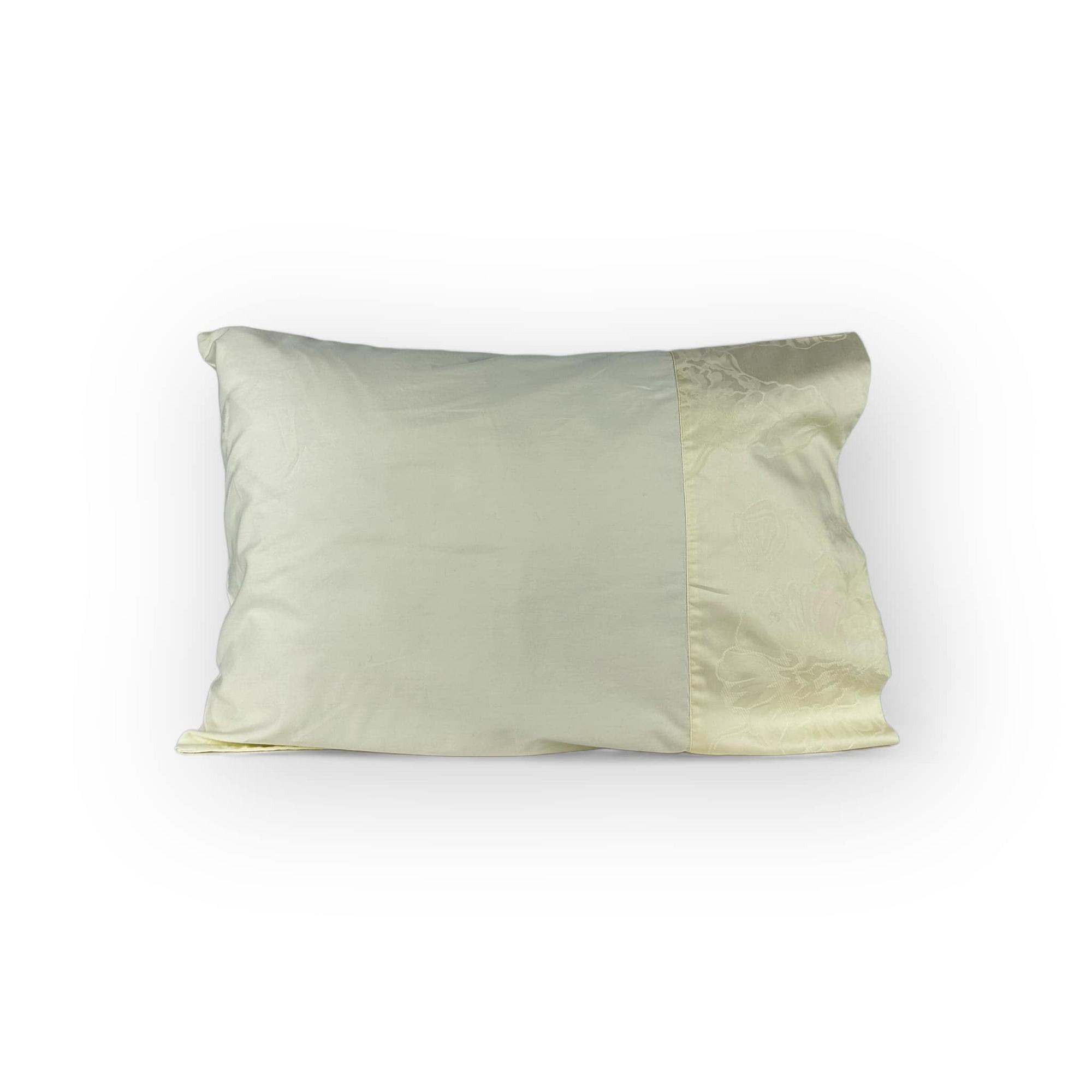 Наволочка з жакардовою вставкою сатин ваніль бавовна BL-049