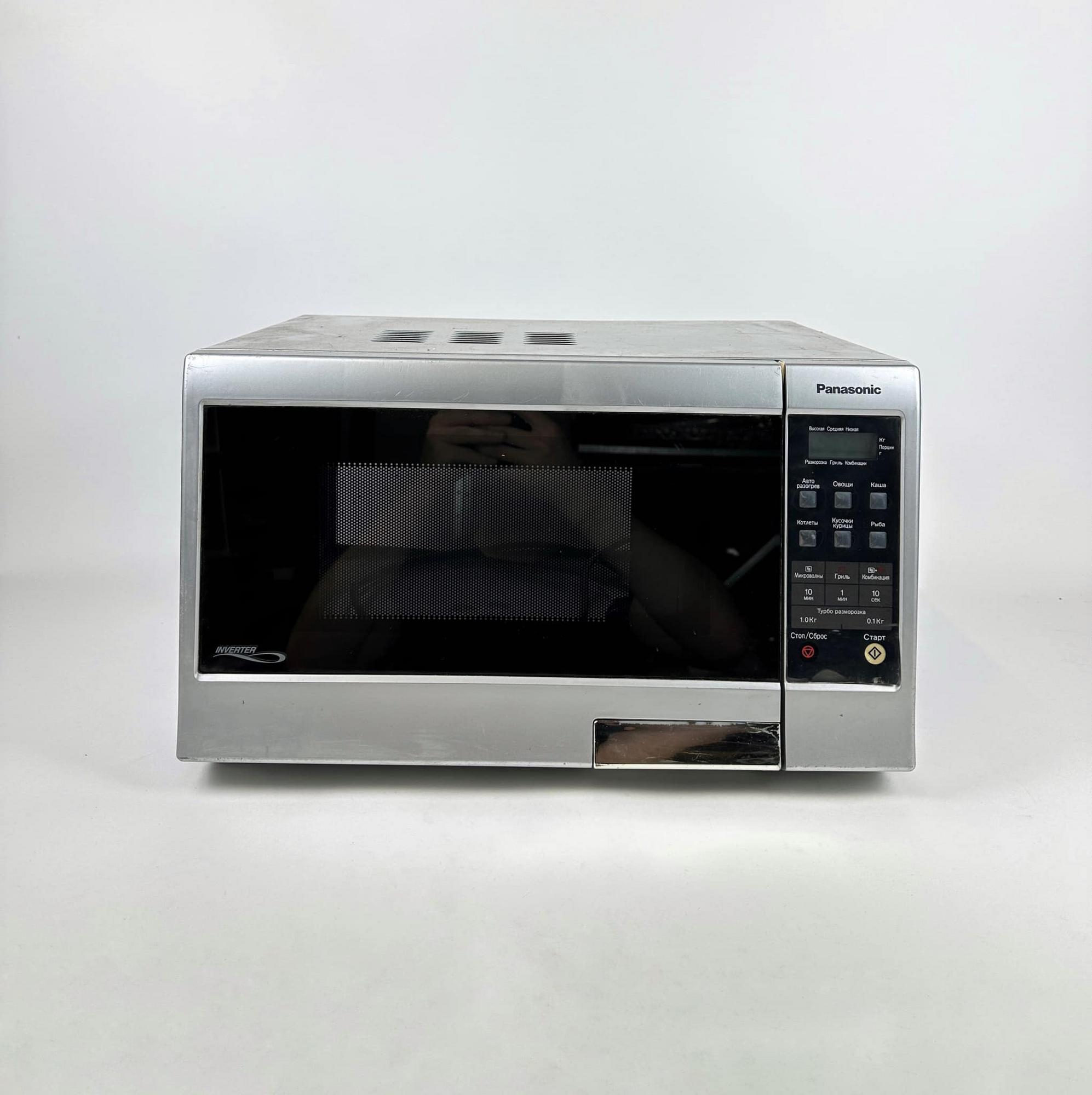 Мікрохвильовка Panasonic хром зі зрізаною задньою стінкою KT-067