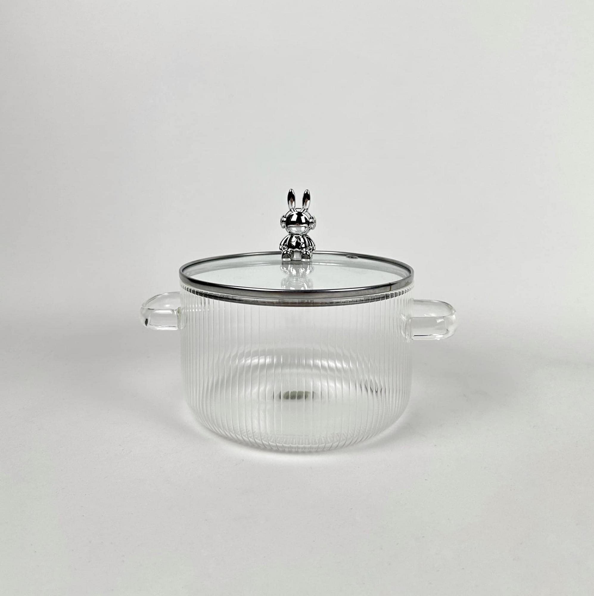 Каструлька скляна з космозайцем KH-233