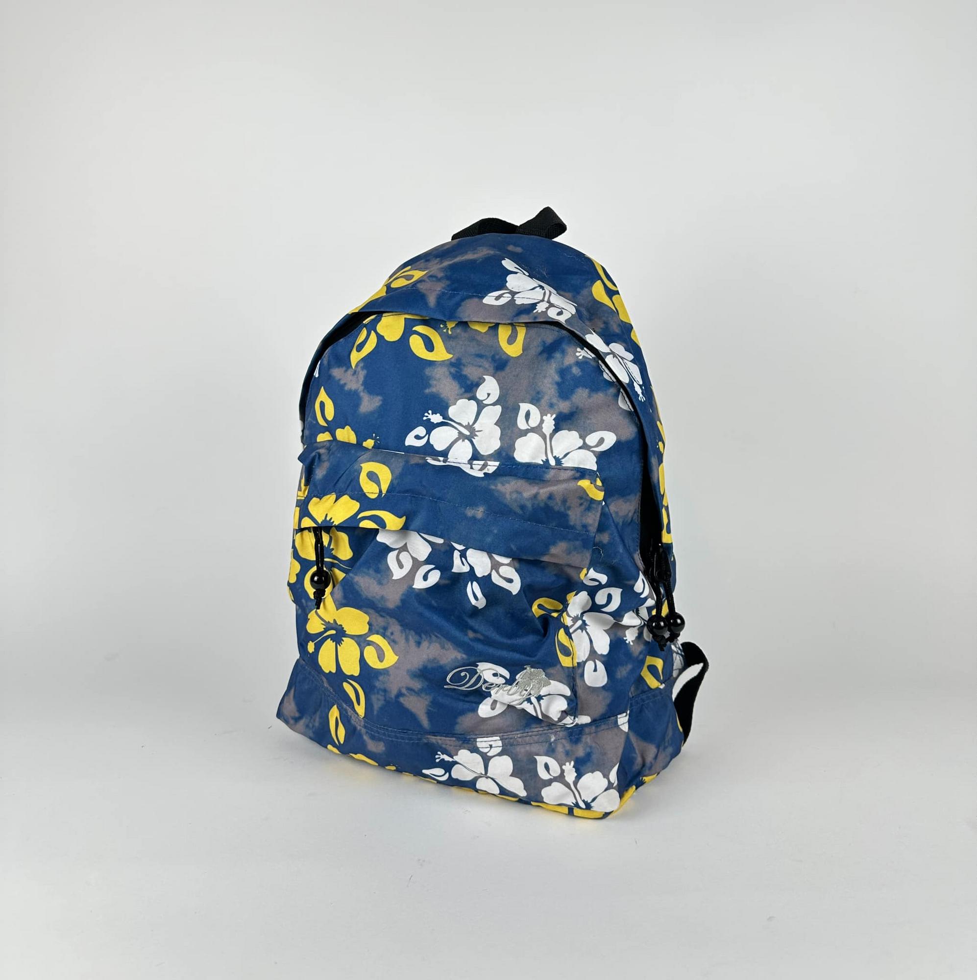 Рюкзак міський Квіти синьо-біло-жовтий MB-161
