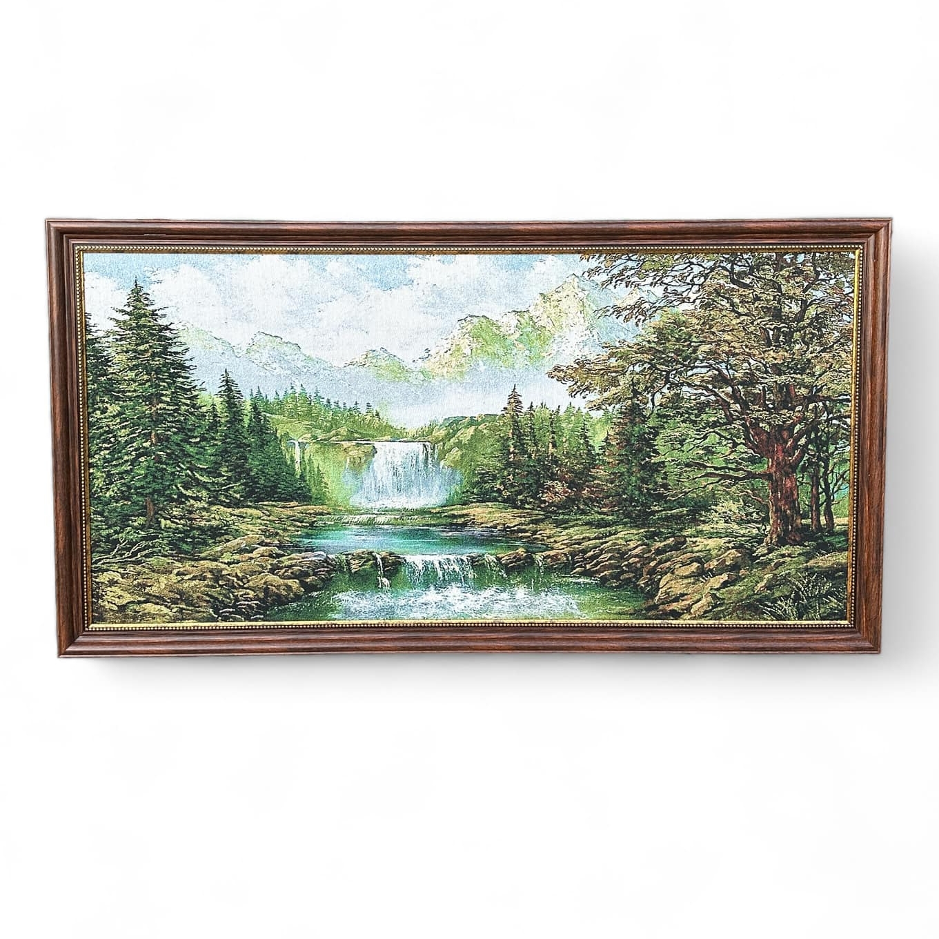 Пейзаж з водоспадом гобелен в рамі AR-1074