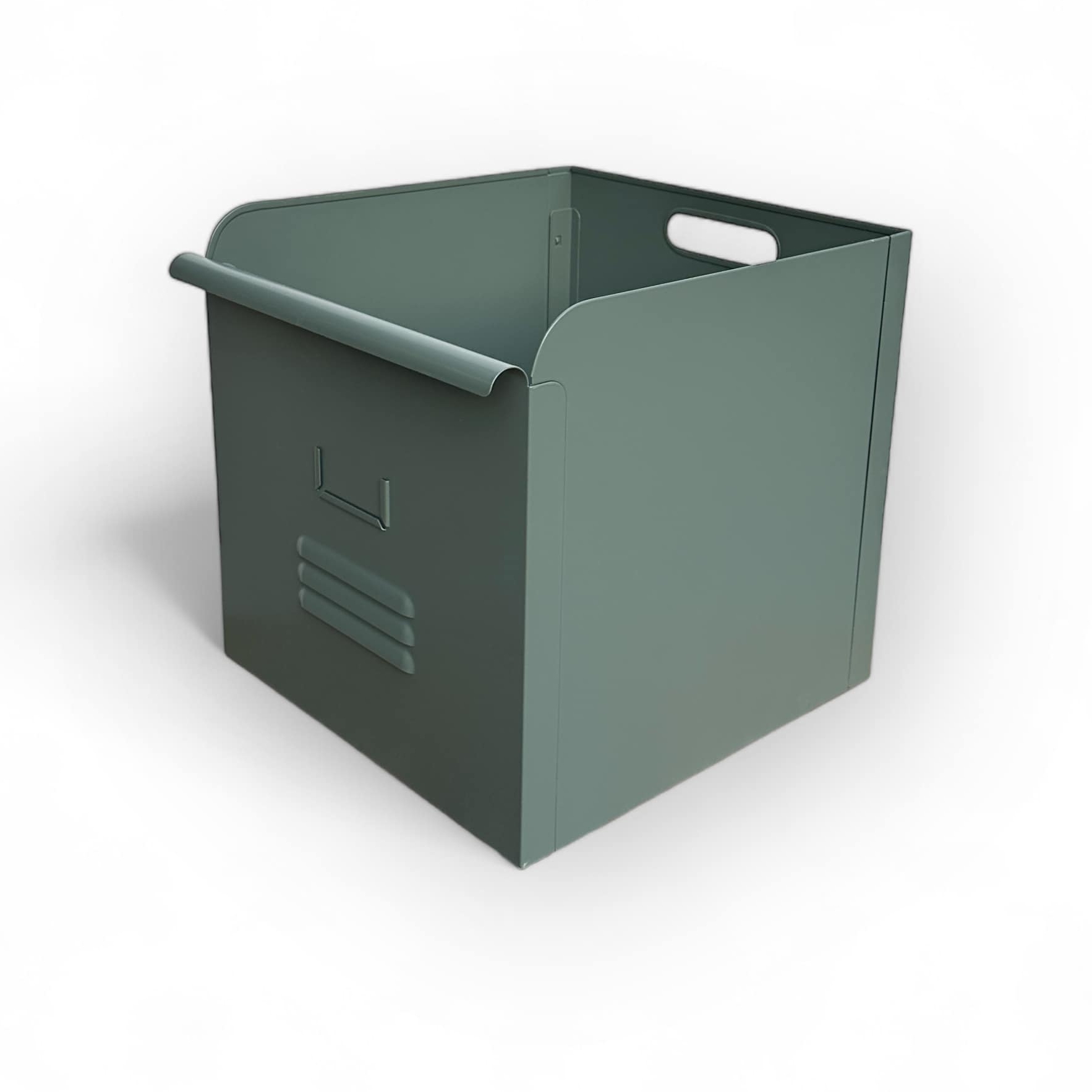 Ящик для документів/дрібничок сіро-зелений метал