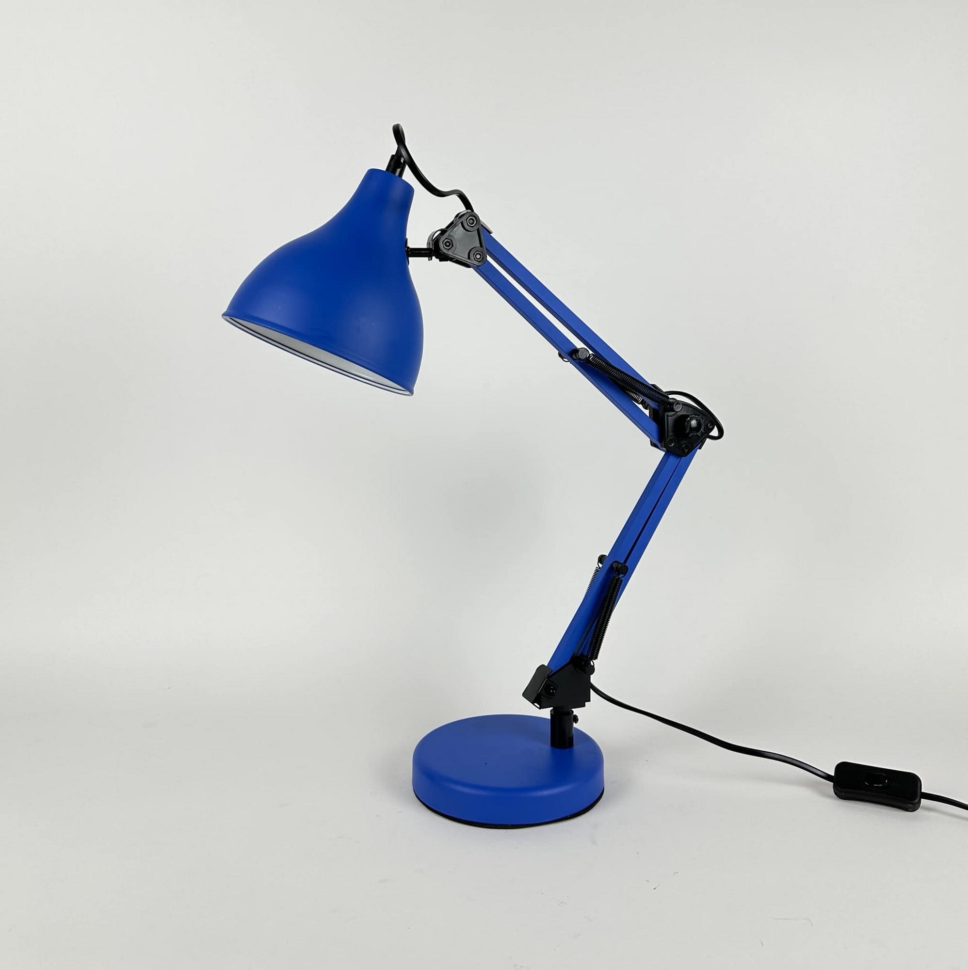Лампа настільна шарнірна синя LT-294