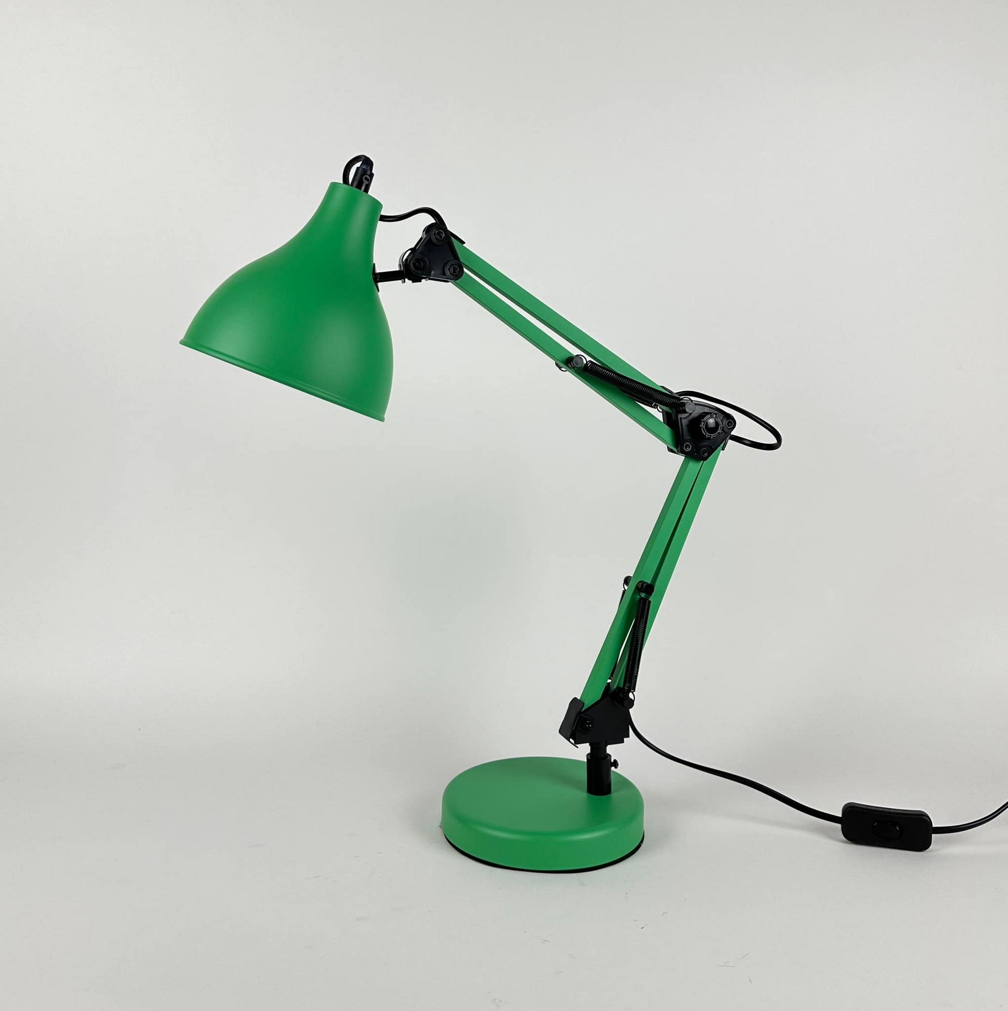 Лампа настільна шарнірна зелена LT-296