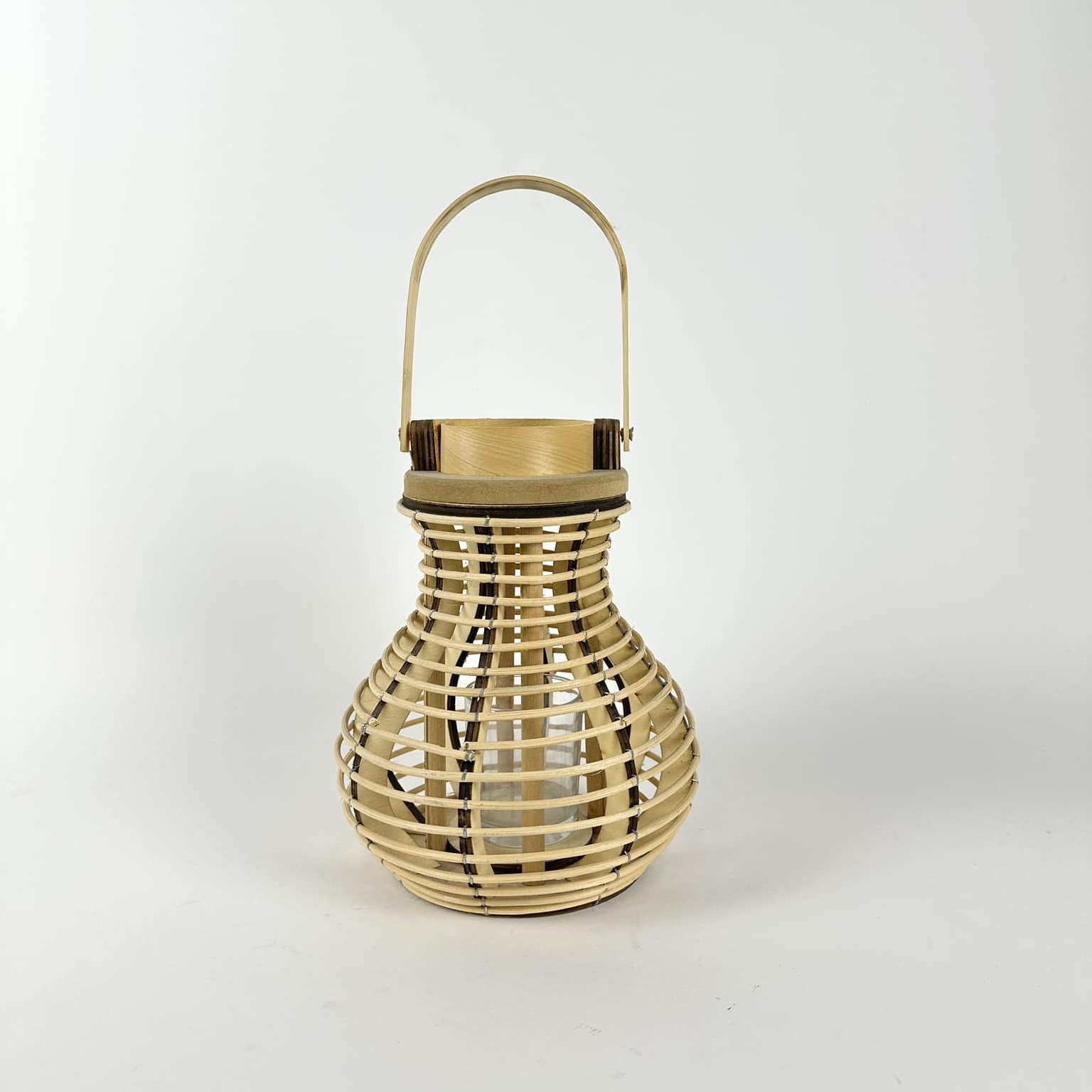 Ліхтар-підсвічник св-дерево/скло CL-092