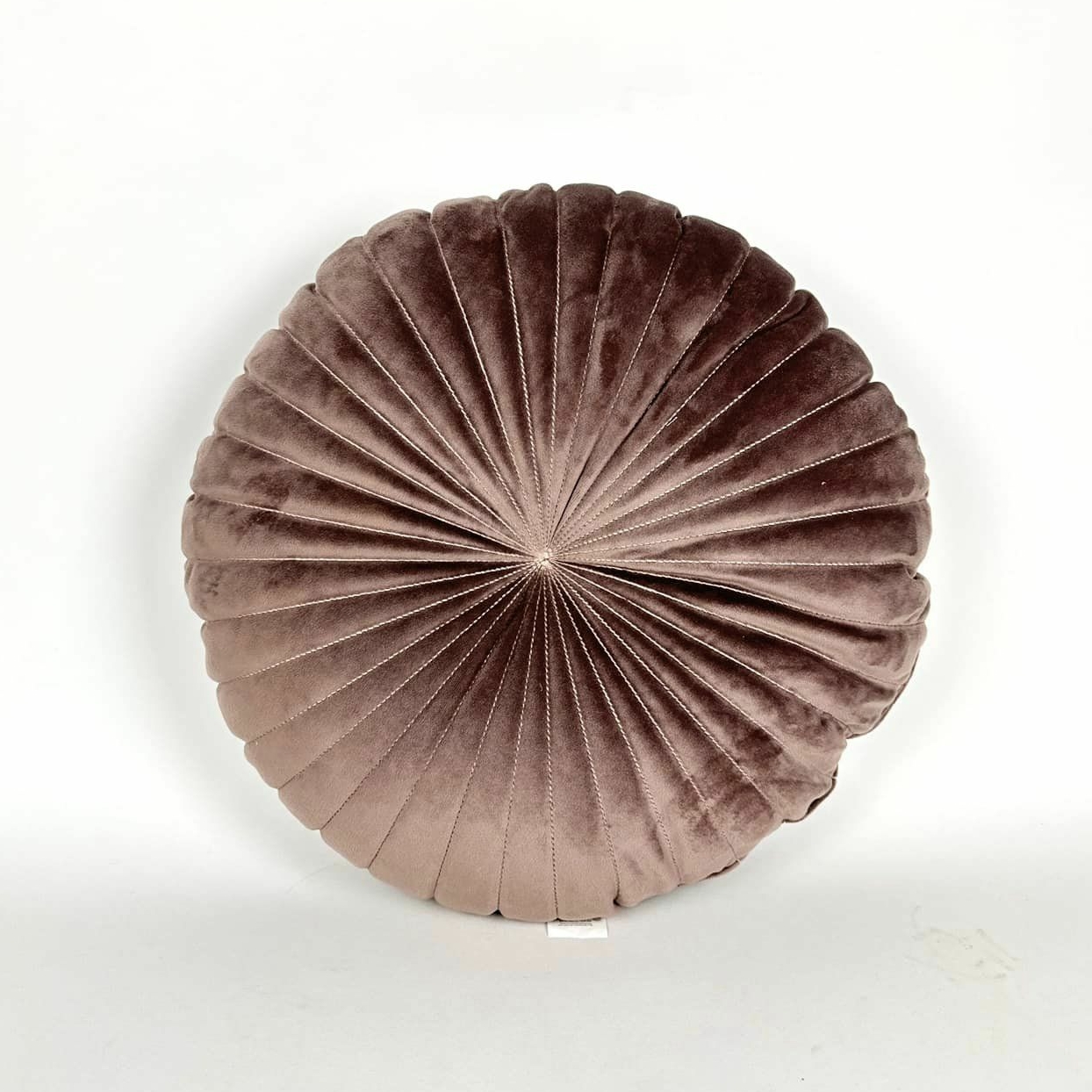 Подушка декоративна кругла велюр какао PW-415