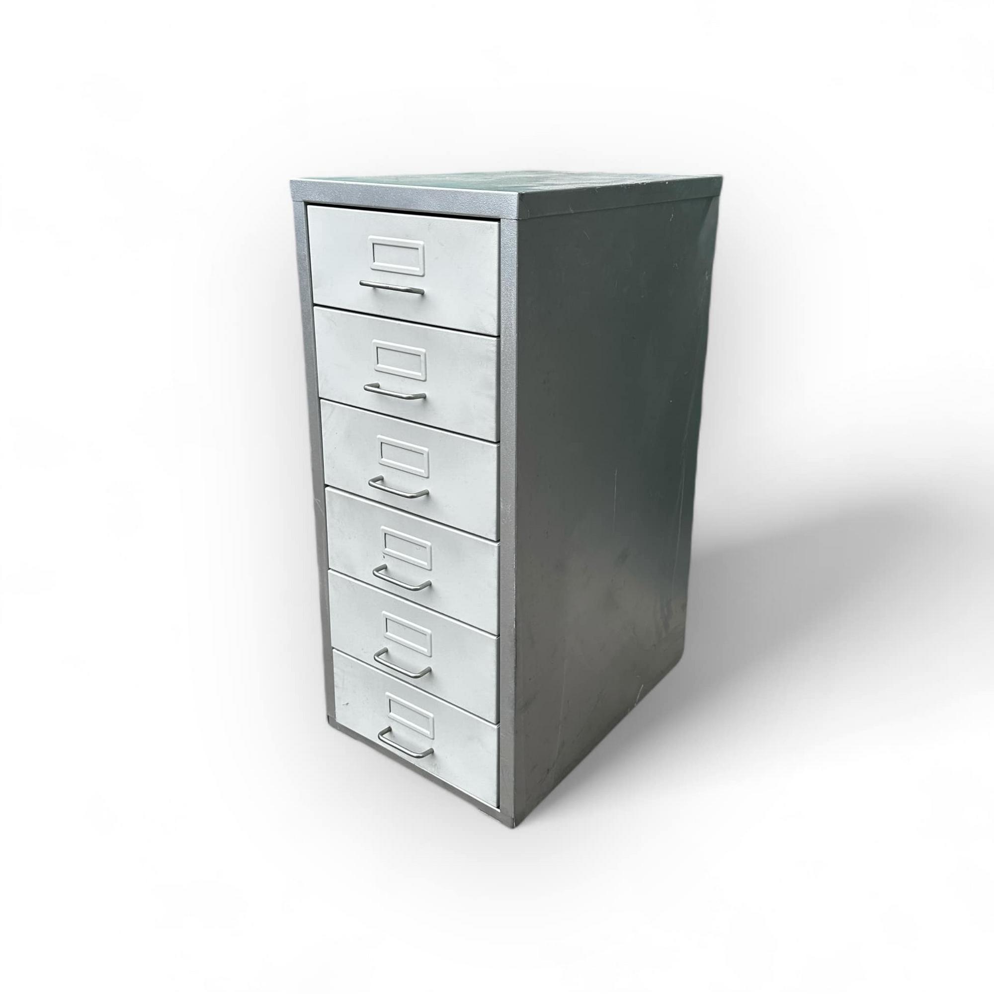 Тумба з шухлядками св-сіра/сільвер метал CB-104