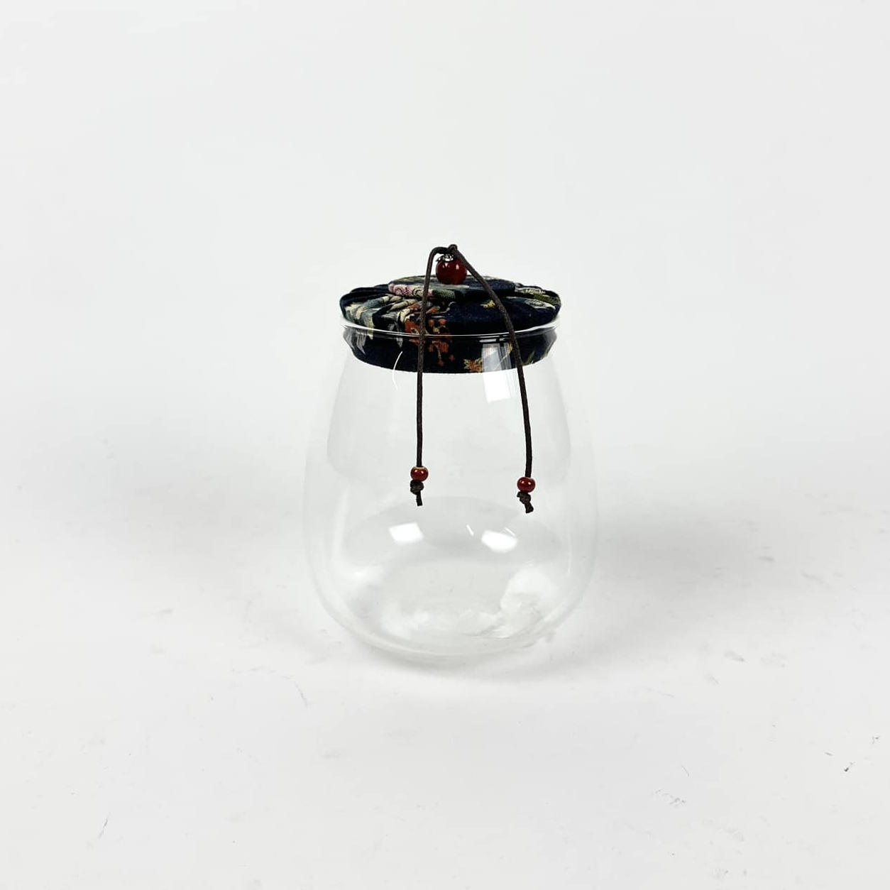 Банка для цукерок Японія скло/текстиль KF-105