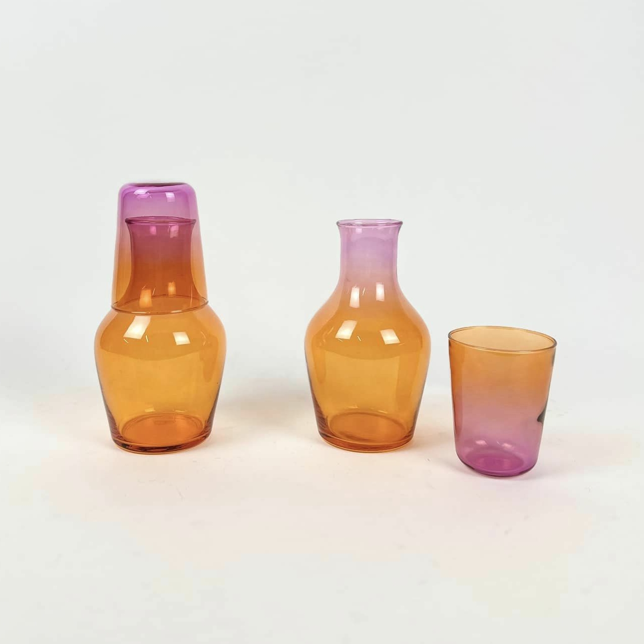 Графин зі склянкою кольорове скло KF-106