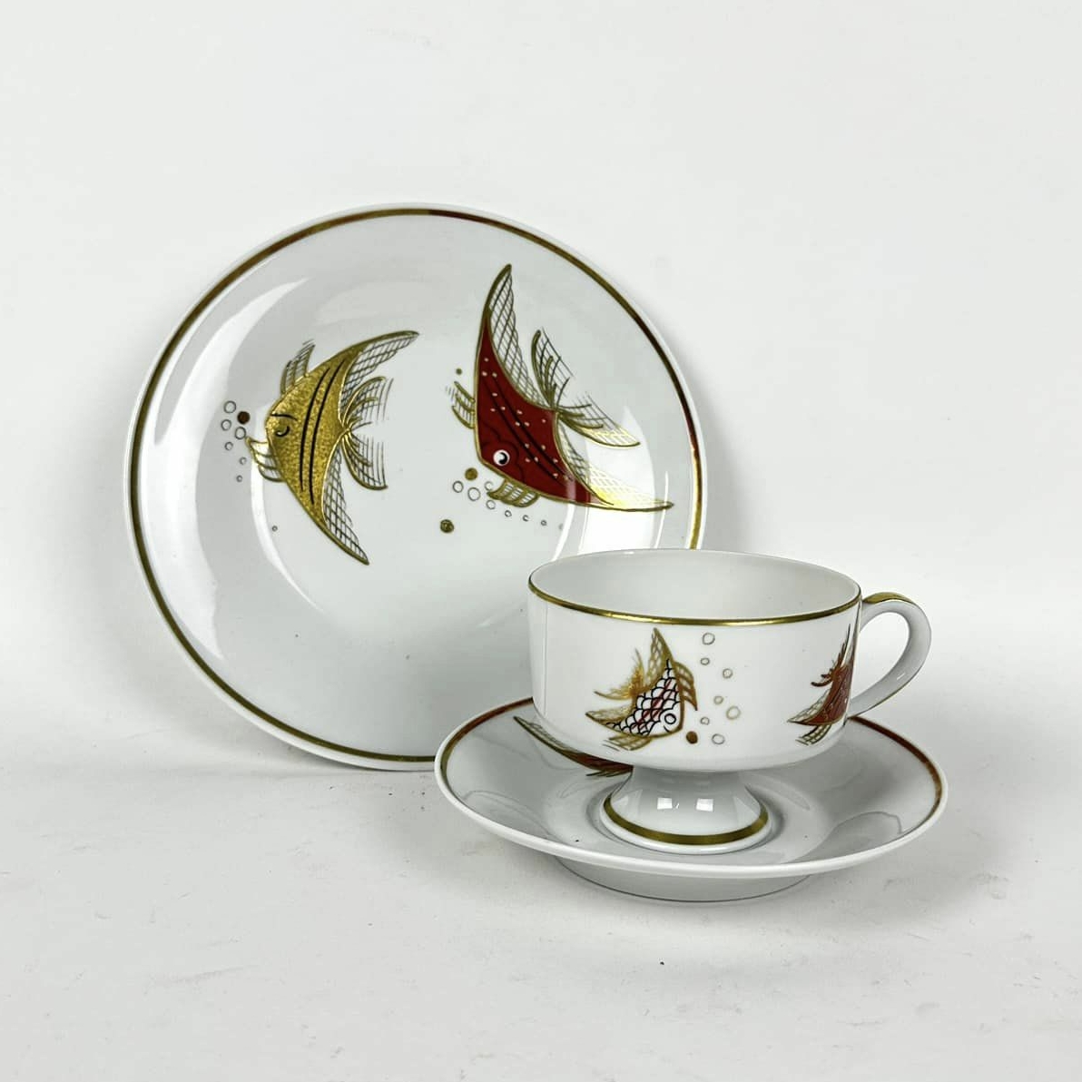 Чайна трійка Риби порцеляна вінтаж PP-252