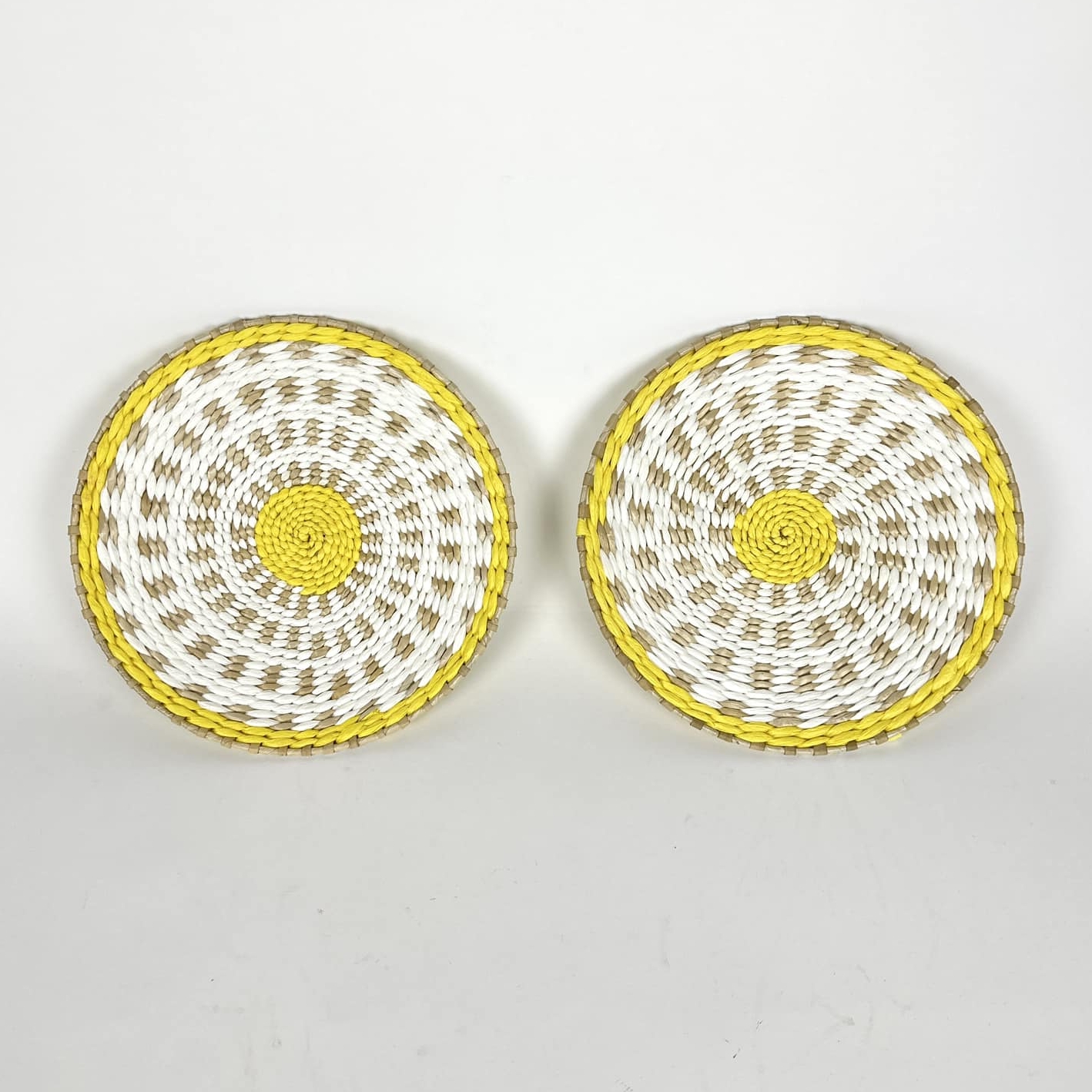 Тарілка настінна плетена пальмове листя WD-099