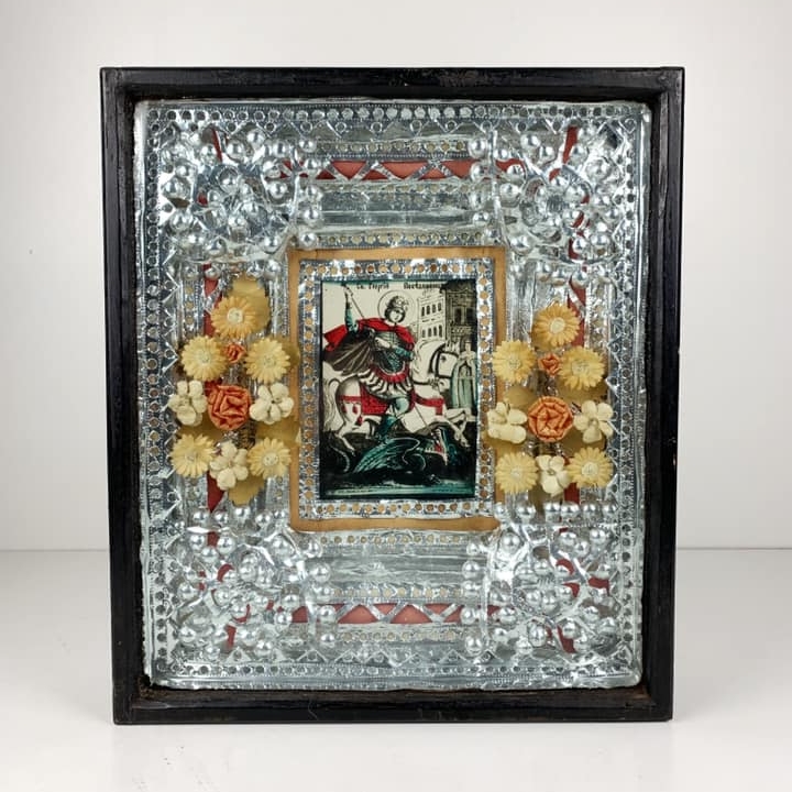 Ікона православна з окладом із фольги вінтаж 2