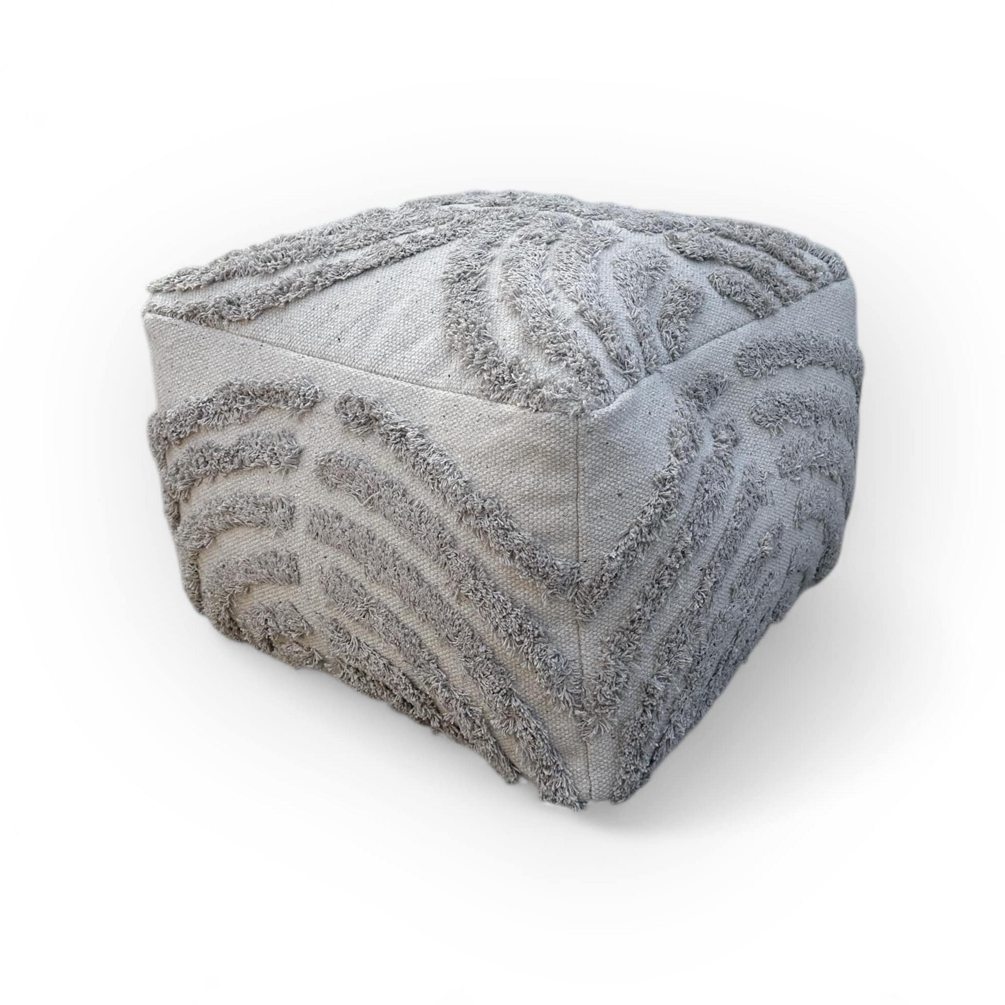 Пуф-подушка великий беж фактура бавовна CH-174