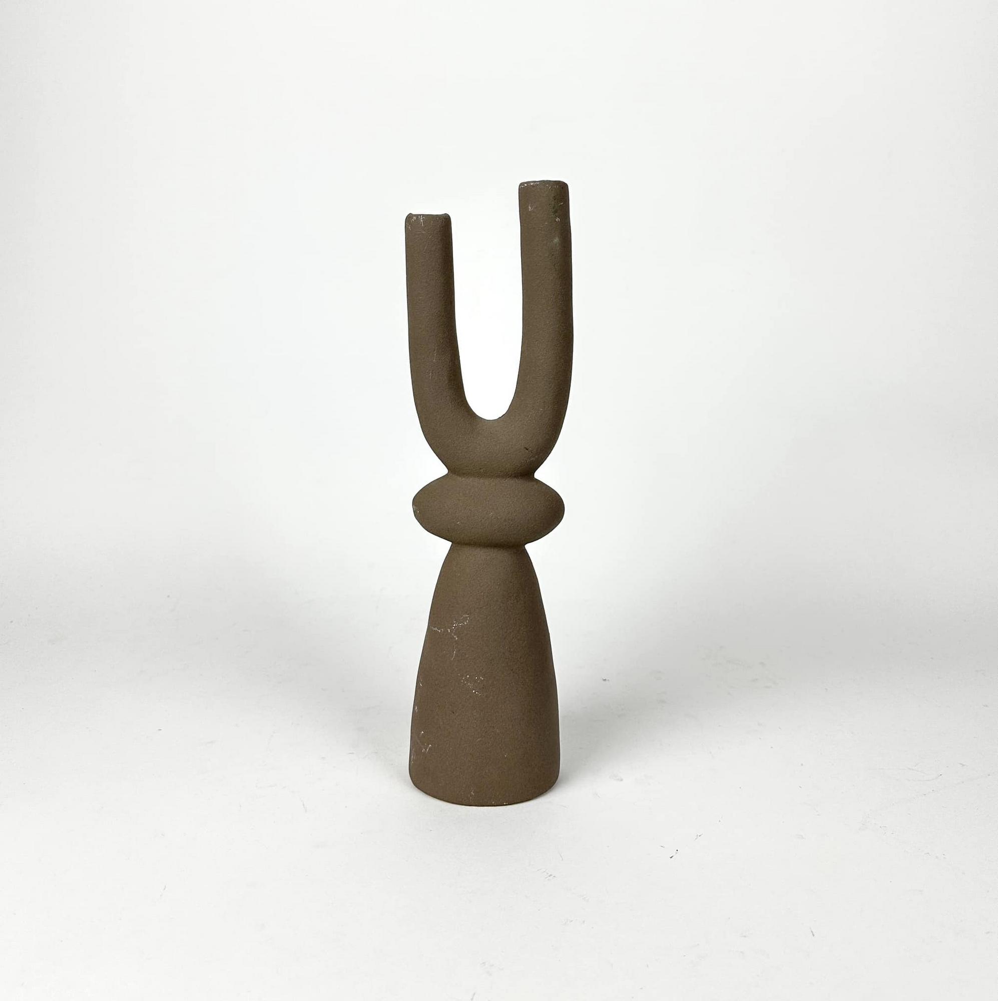 Підсвічник на 2 свічки фігурний кавовий кераміка CA-181