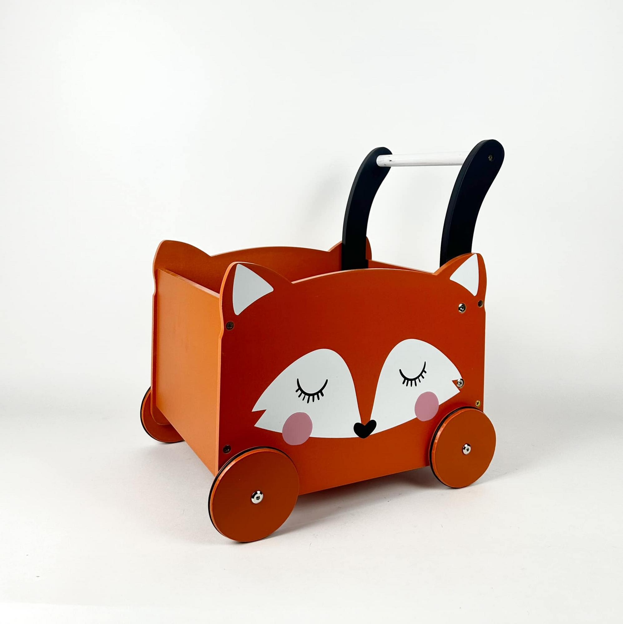 Ящик-візочок для іграшок Лисичка мдф/метал