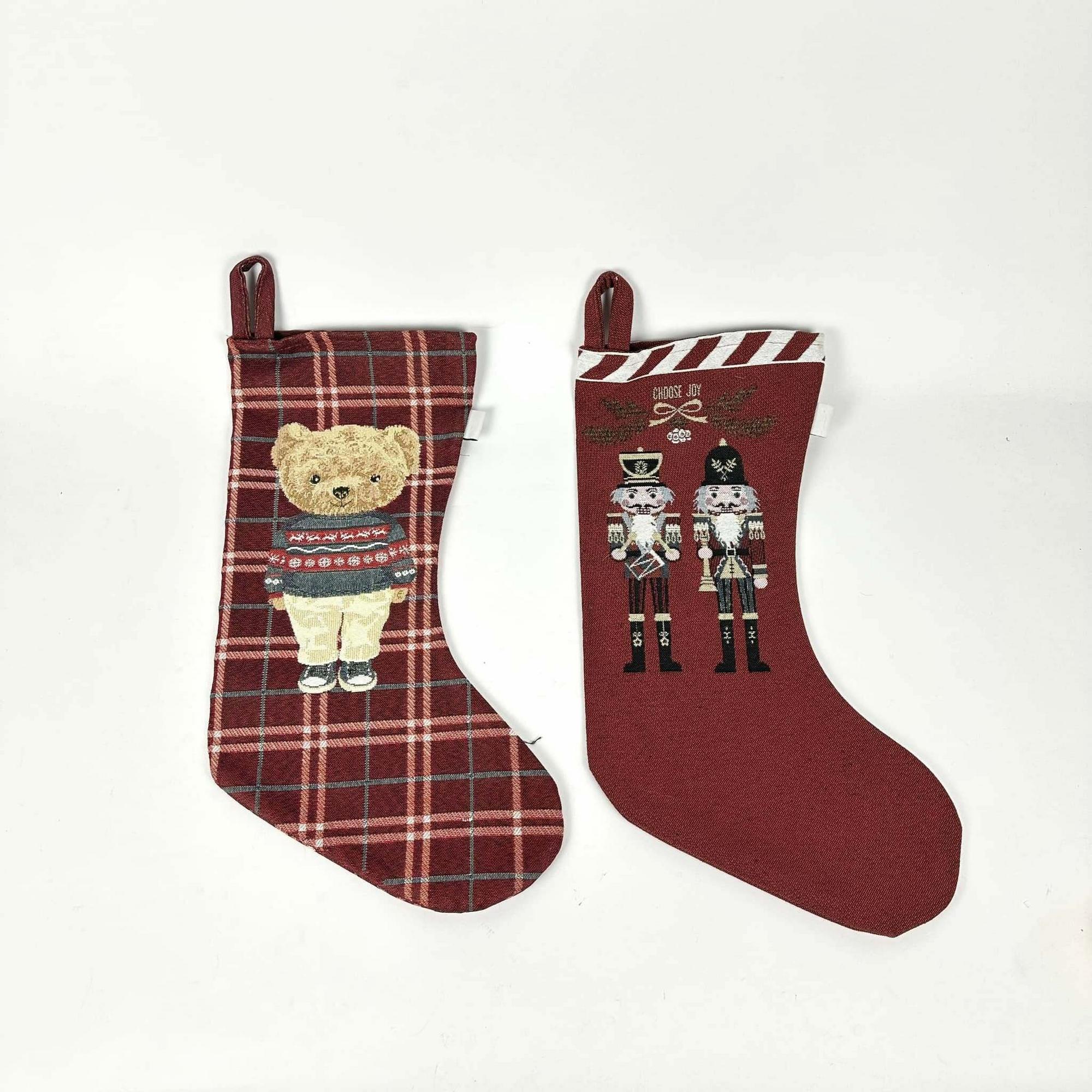 Чобіток новорічний для подарунків Ведмедик/Лускунчик 3