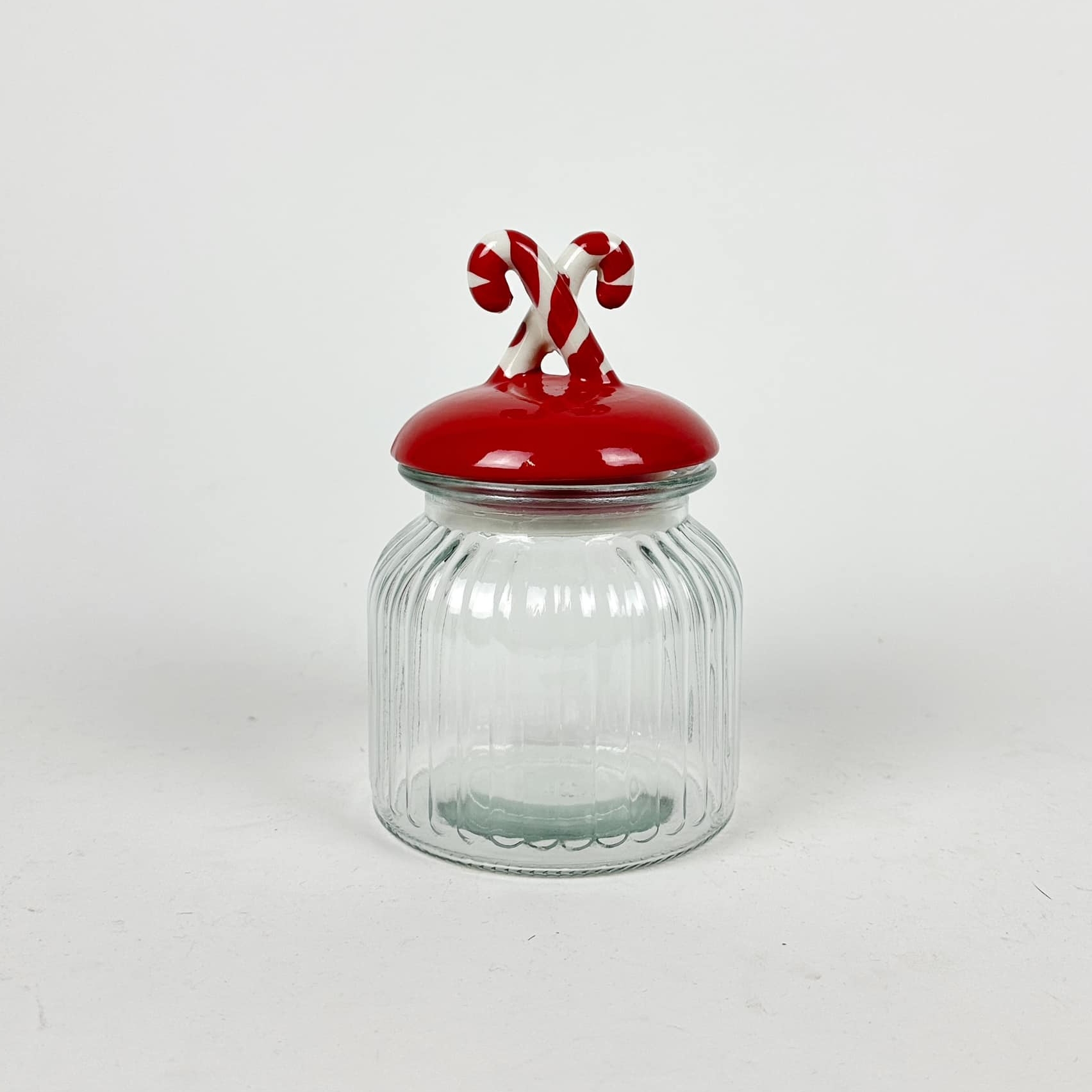Банка для різдвяних солодощів скло/кераміка FP-048