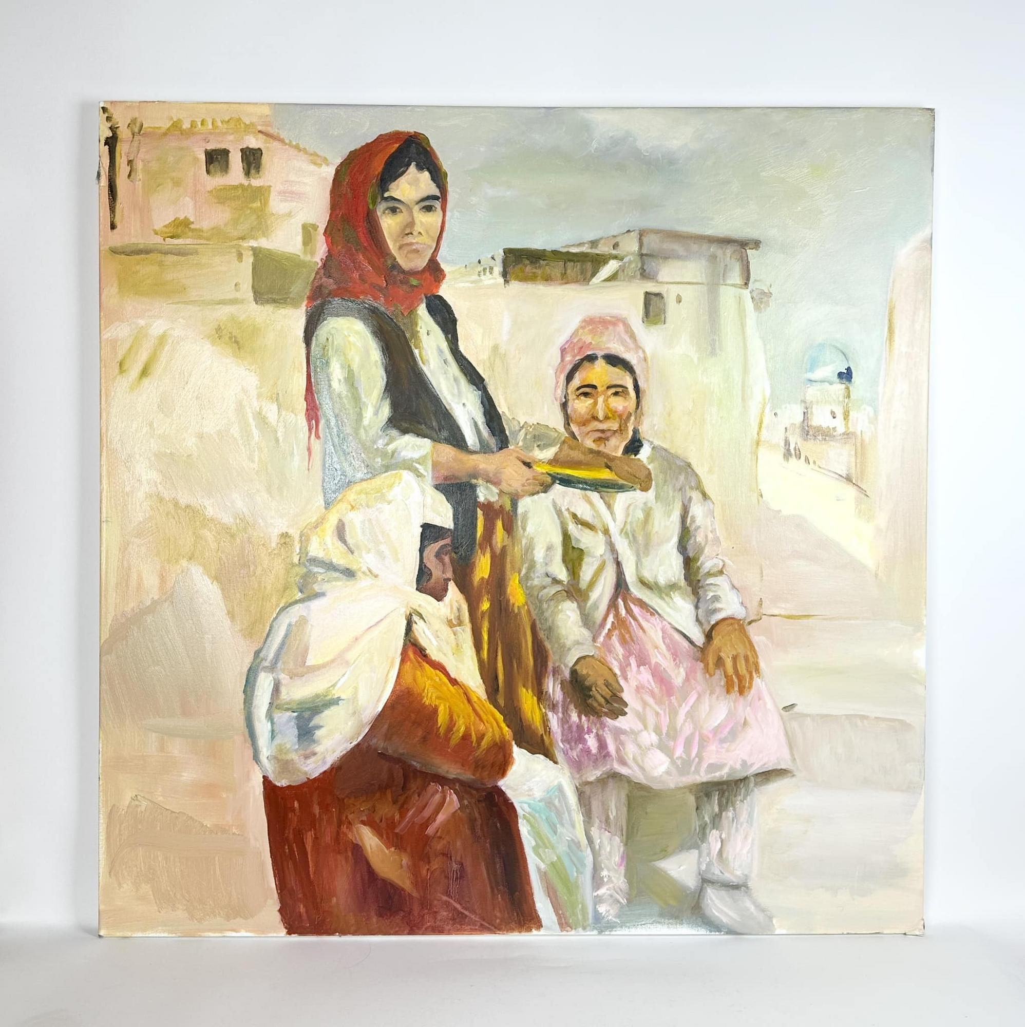 Портрет Три літні жінки живопис масло/полотно AR-1086