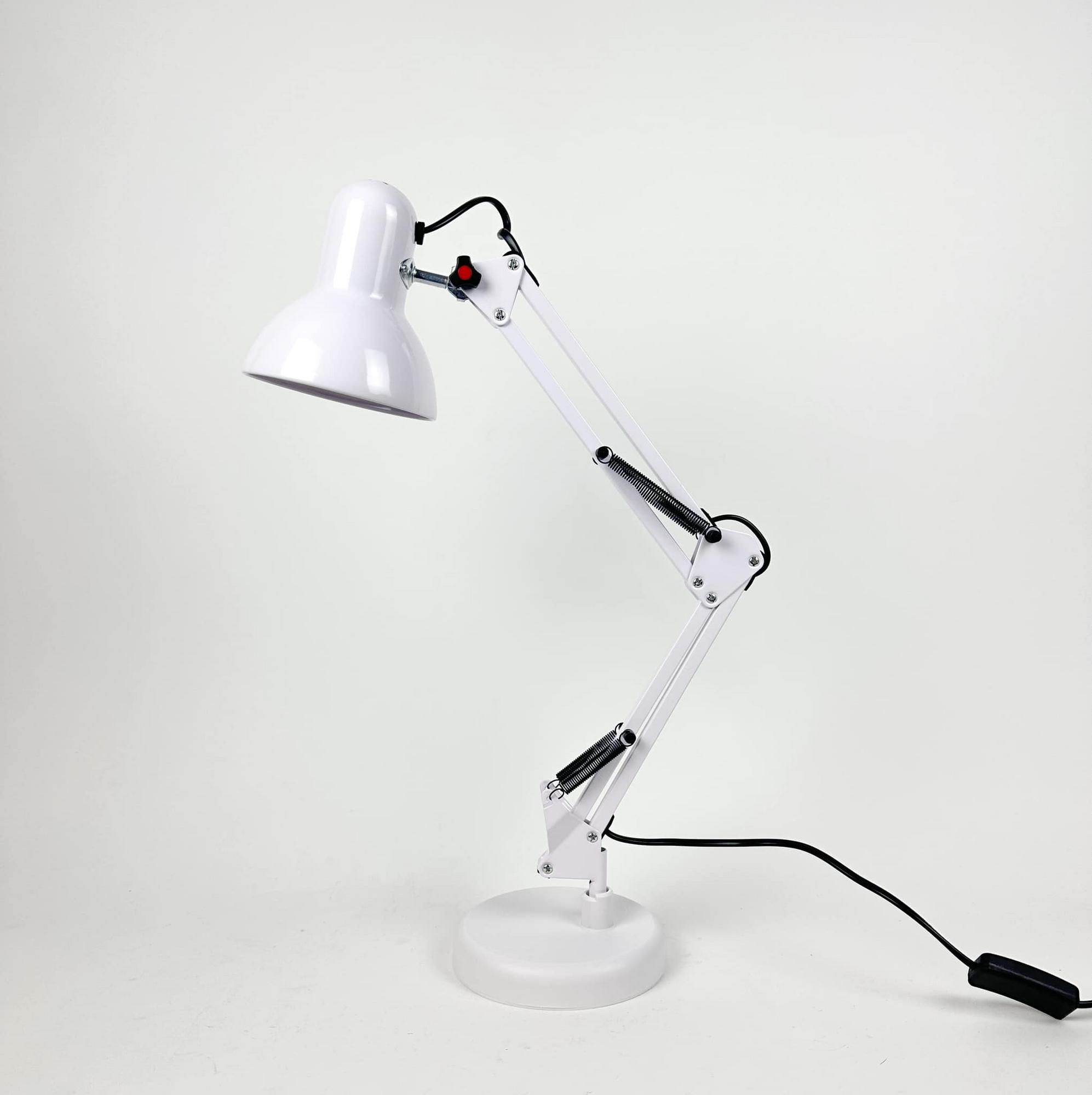 Лампа настільна шарнірна біла LT-306