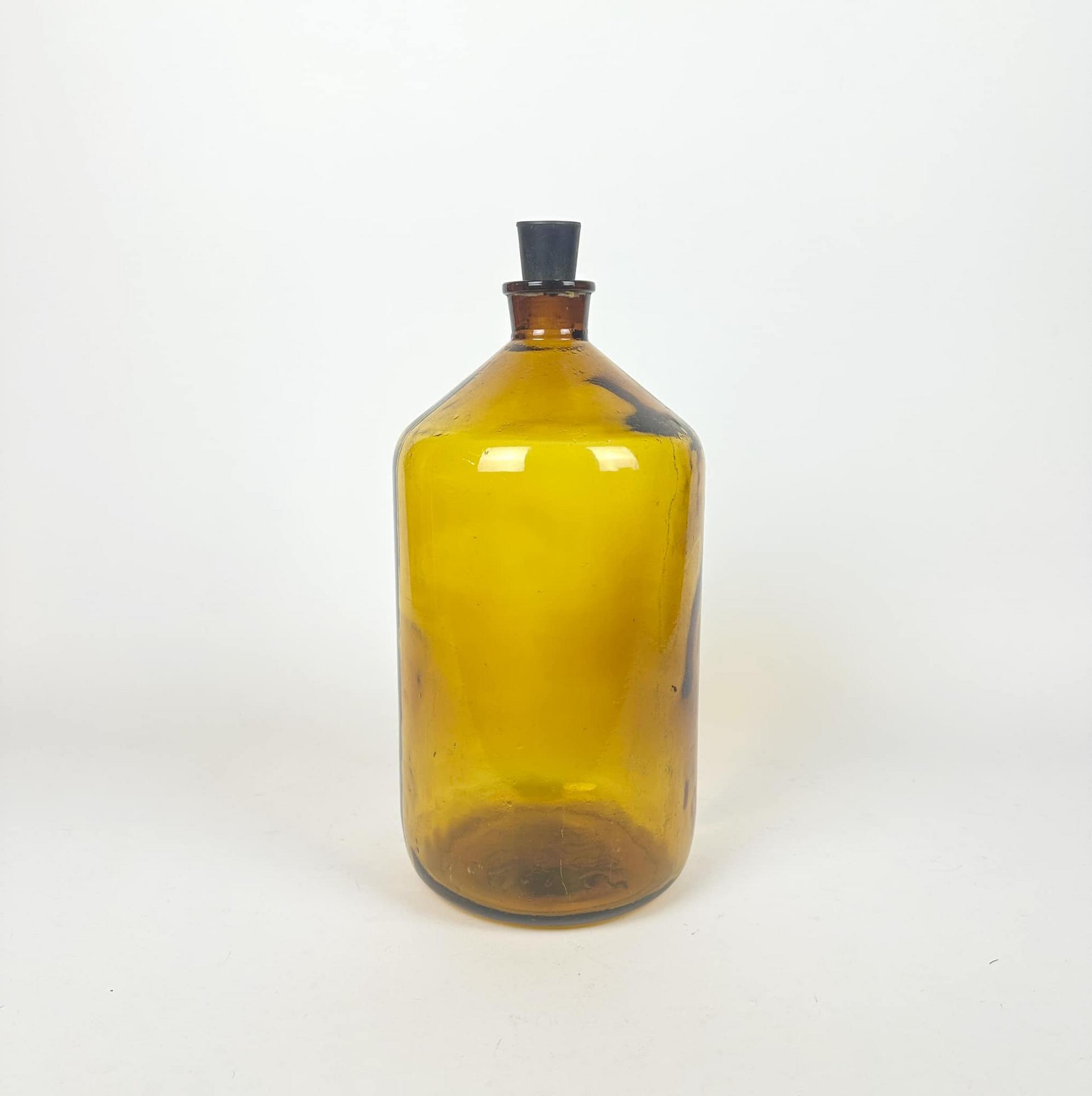 Бутель коричневе прозоре скло вінтаж KF-108