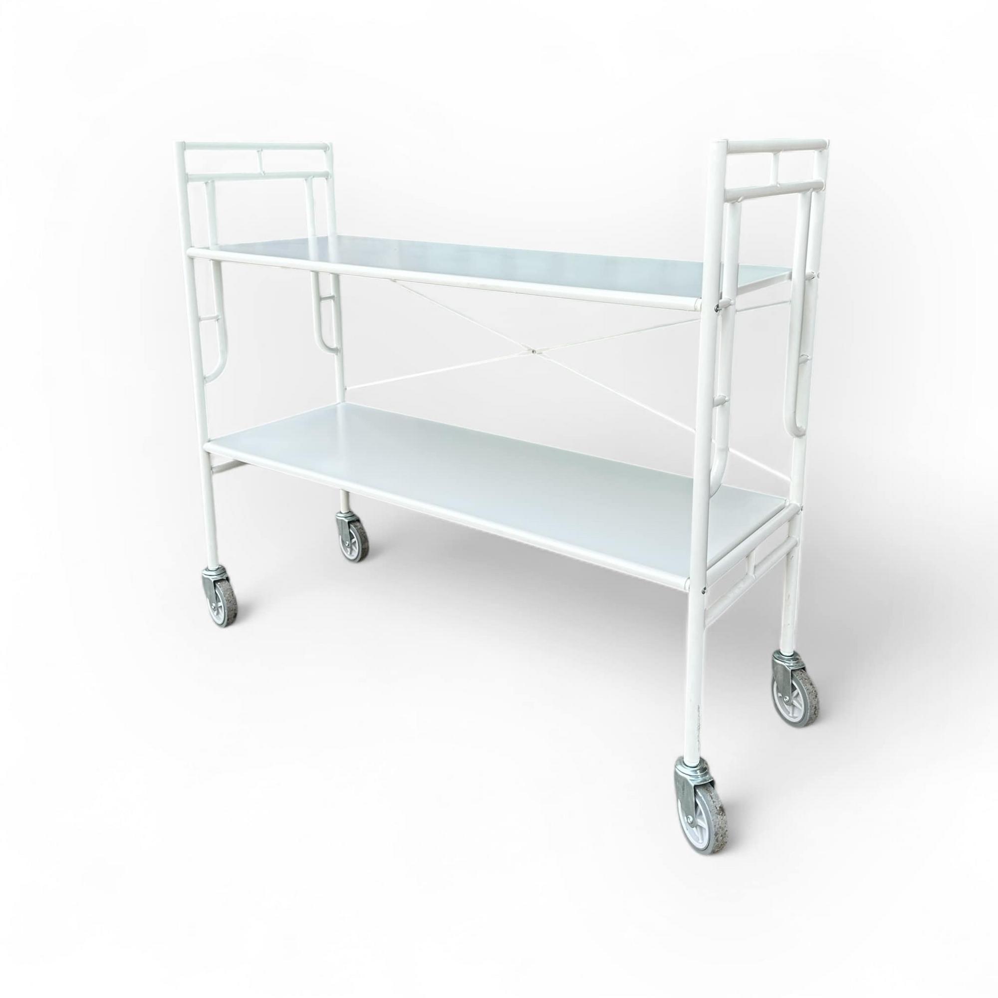 Візок білий 2 полиці метал TB-919