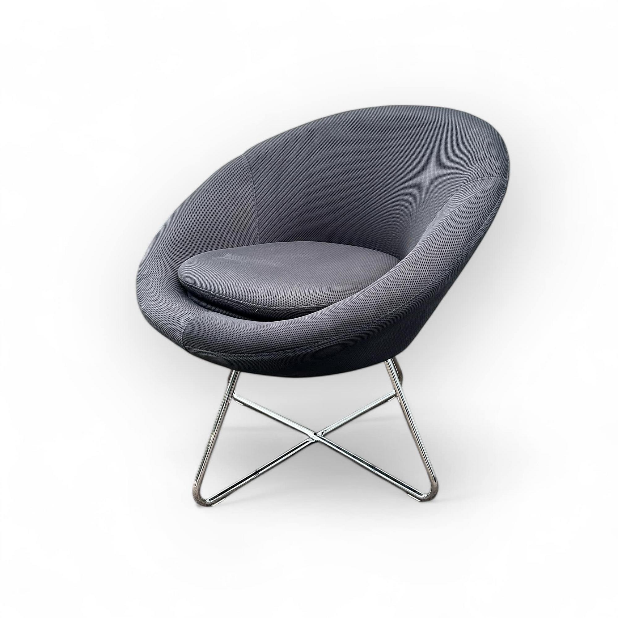 Крісло лаунж кругле т-сіре CH-177