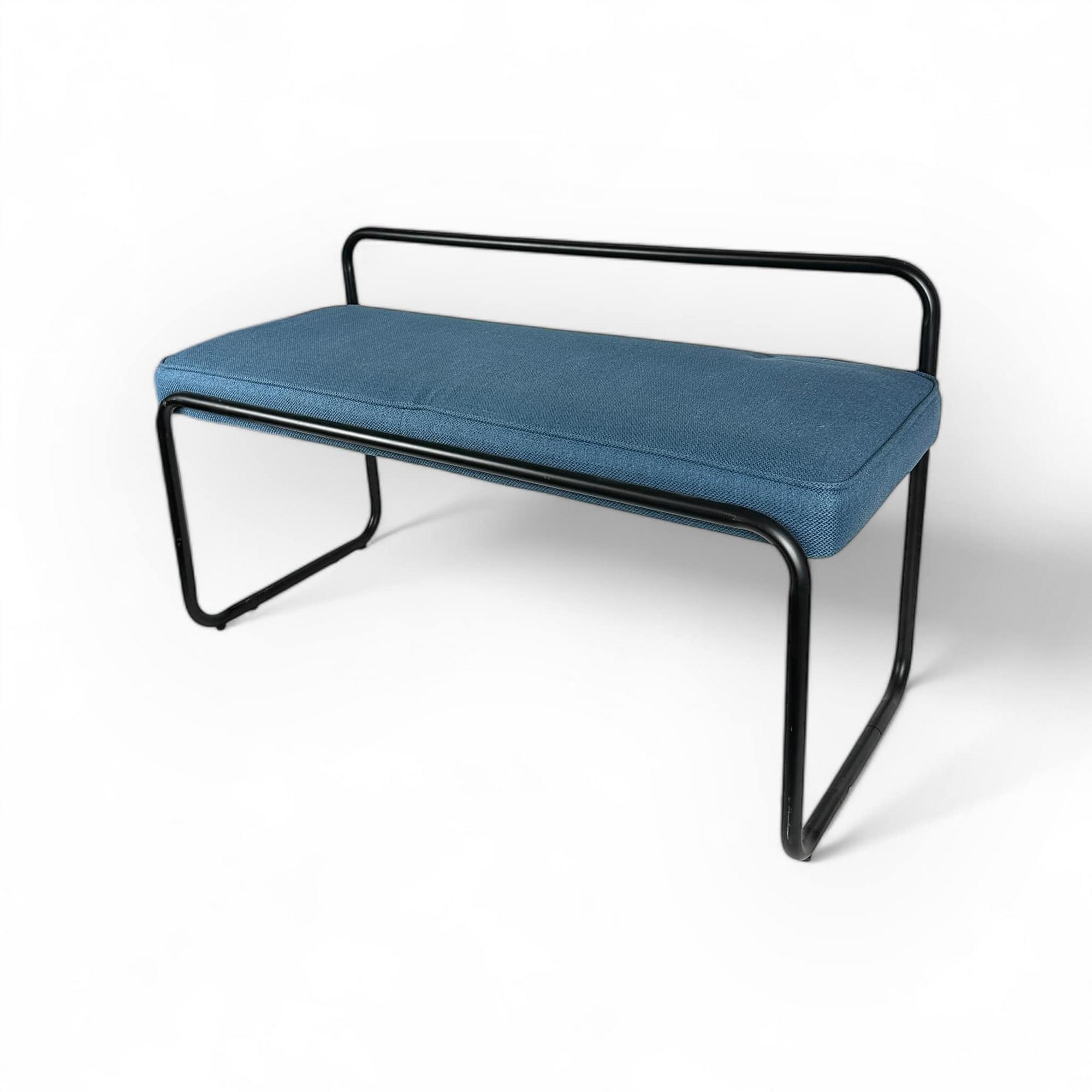 Лавка/банкетка синьо-чорна метал/текстиль GF-037