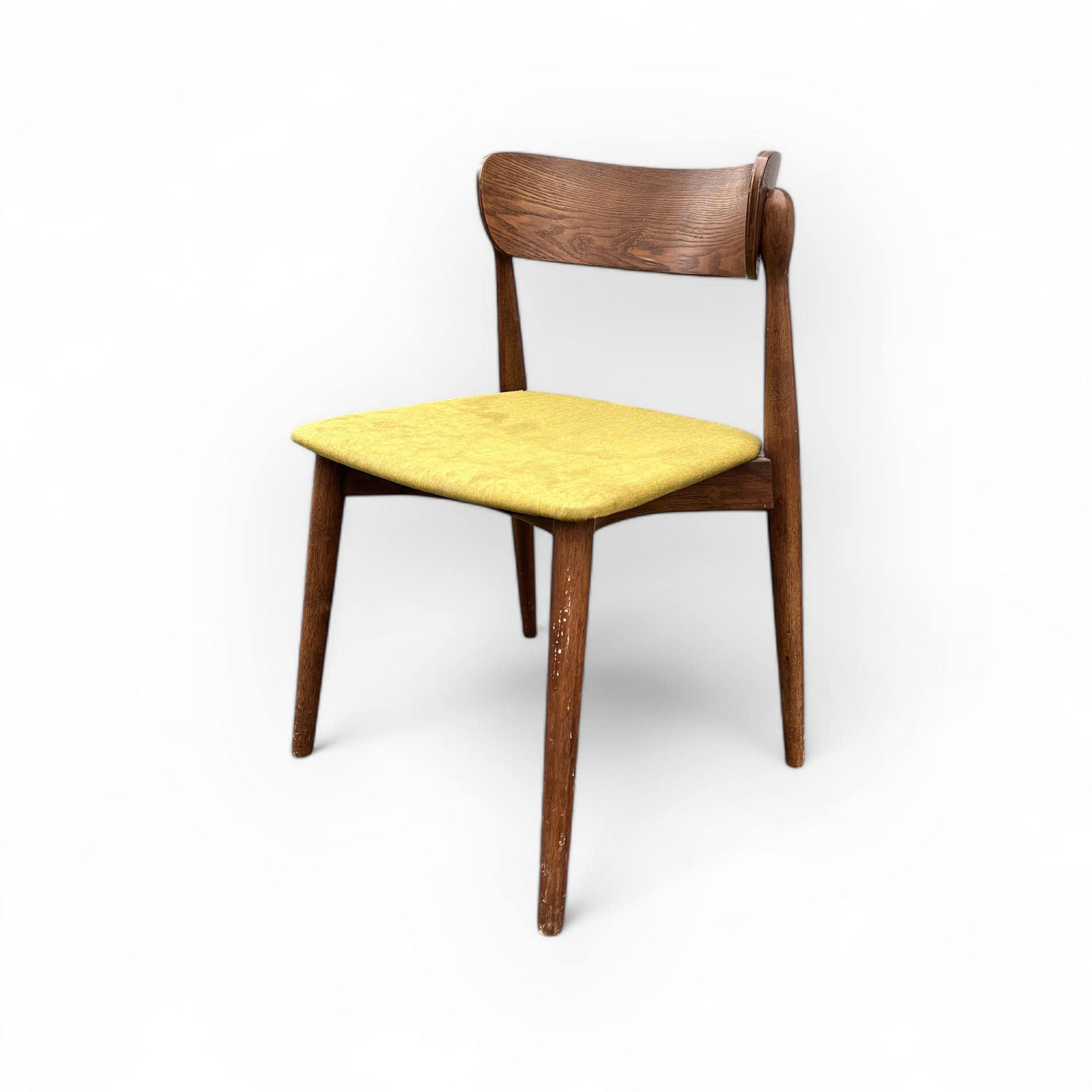 Стілець обідній т-дерево/жовтий текстиль ST-163