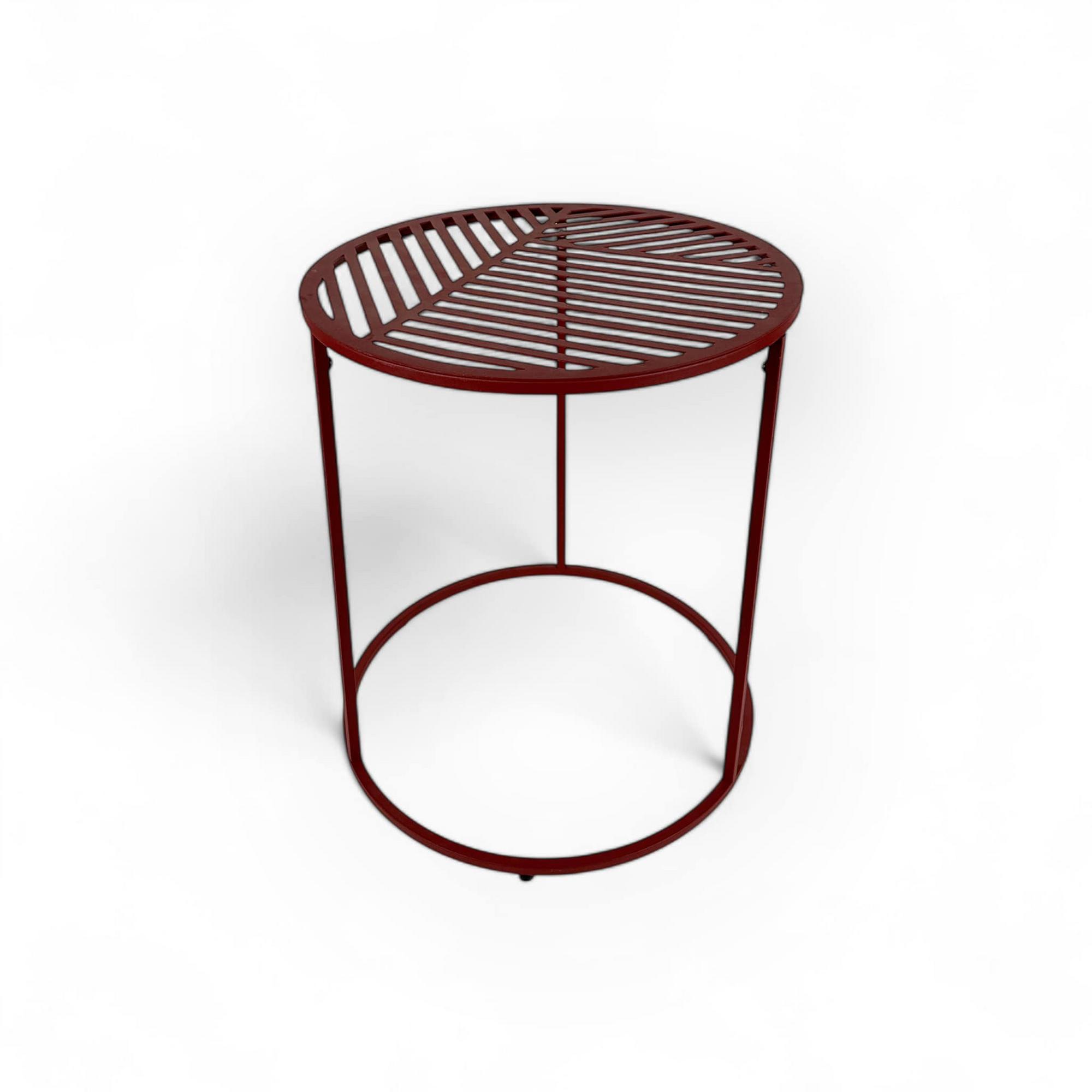 Столик-підставка круглий т-червоний метал TB-877