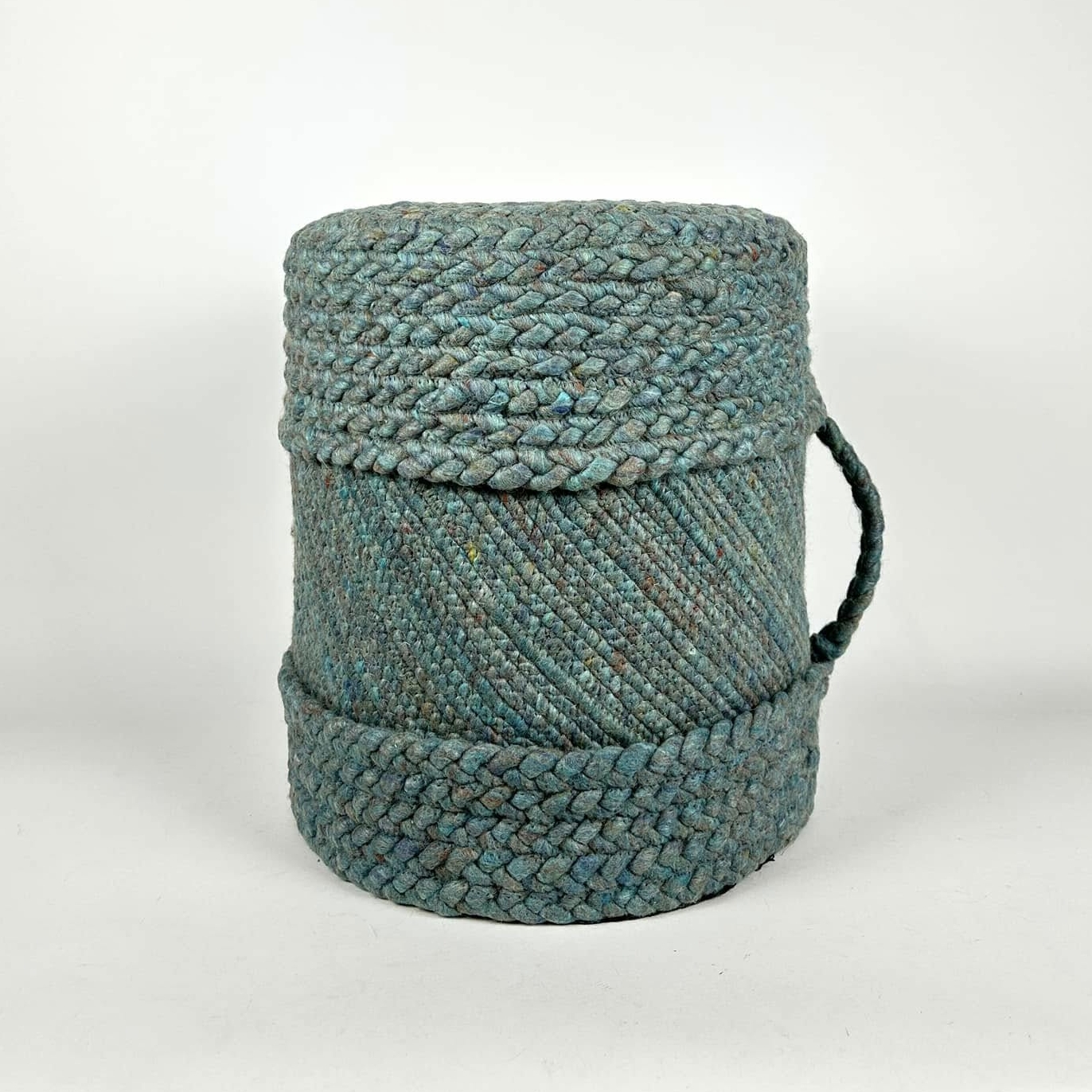 Пуф плетений бірюзовий меланж текстиль CH-178